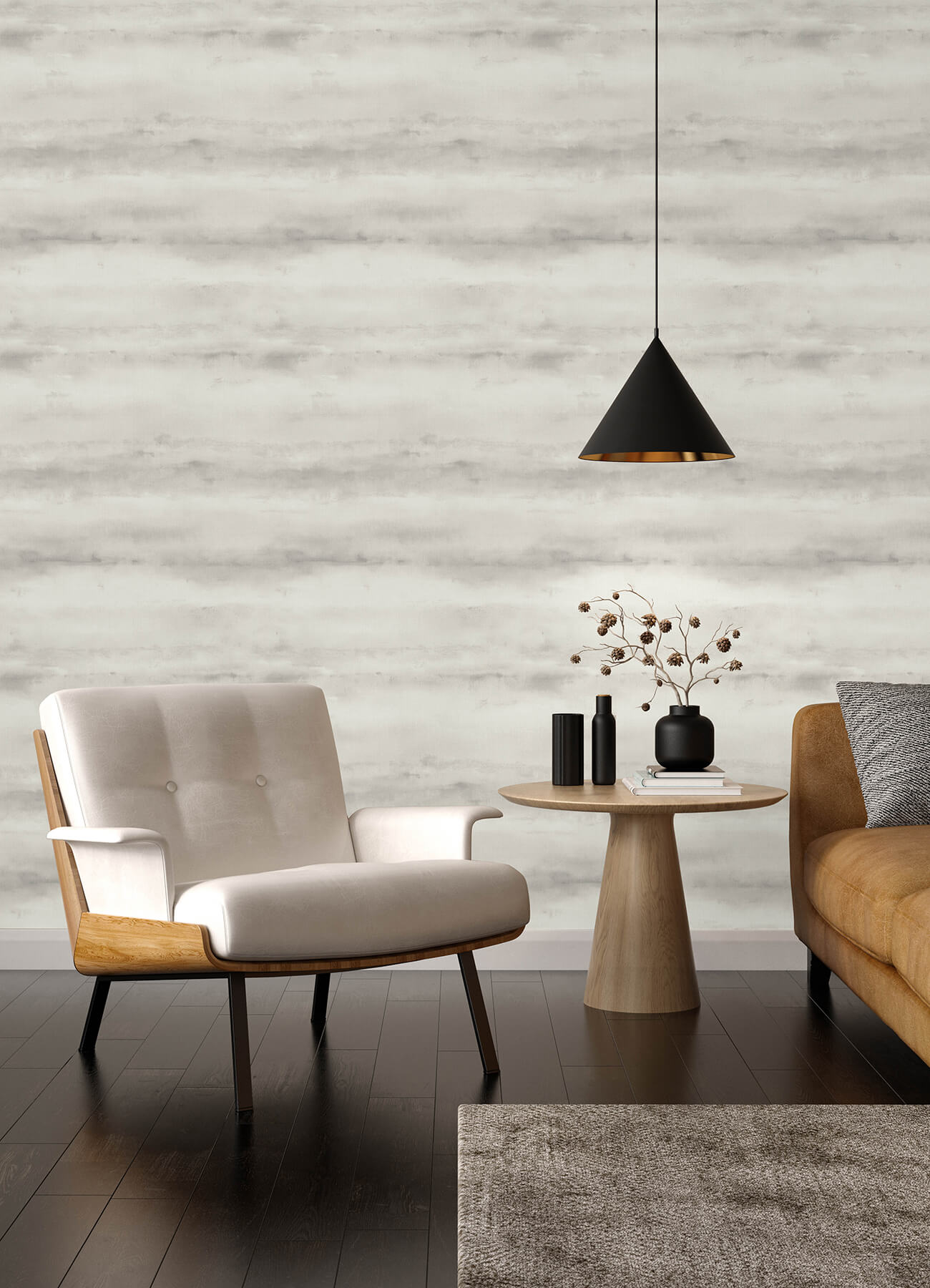 ayla-grey-abstract-stripe-wallpaper-york-wallcoverings-4202-481686 - York Wallcoverings Papel pintado