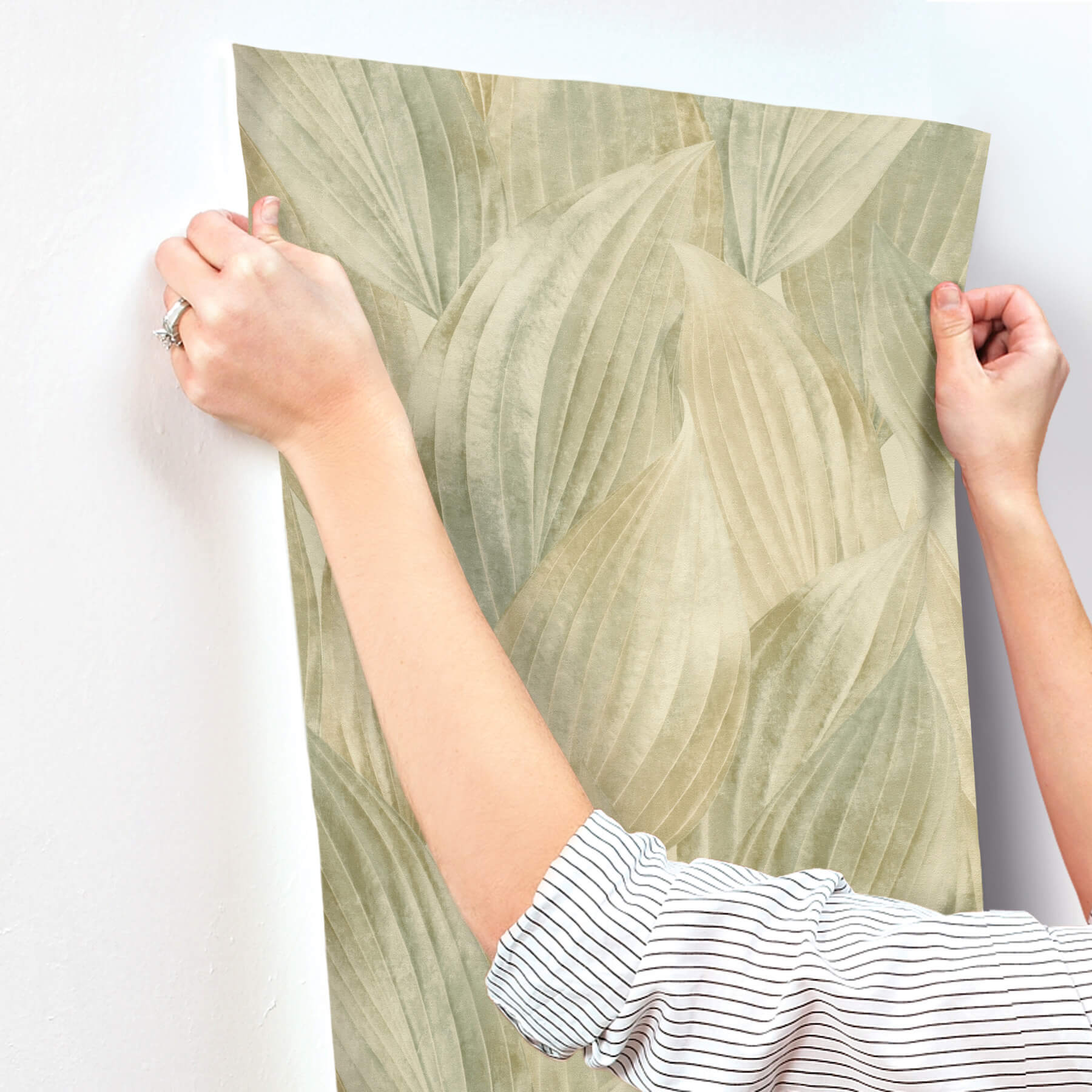 melora-green-leaf-wallpaper-york-wallcoverings-4202-571547 - York Wallcoverings Wallpaper