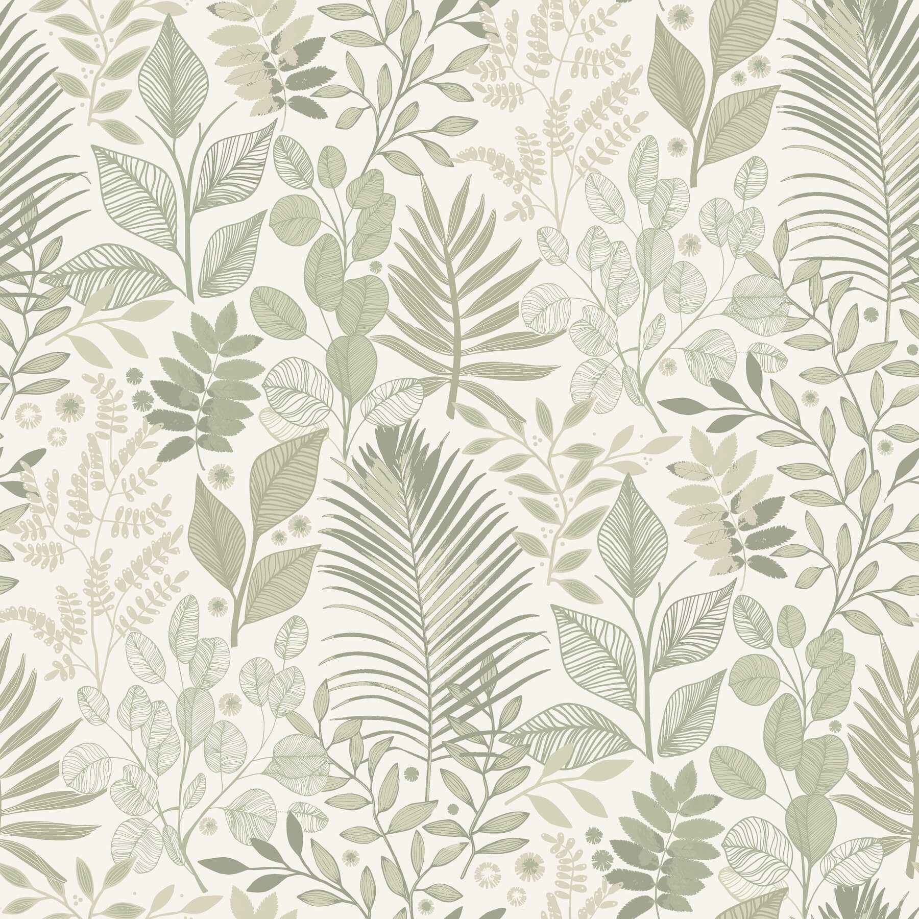 Ängslycka Green Forest Botanicals Wallpaper - York Wallcoverings - 4201-20102