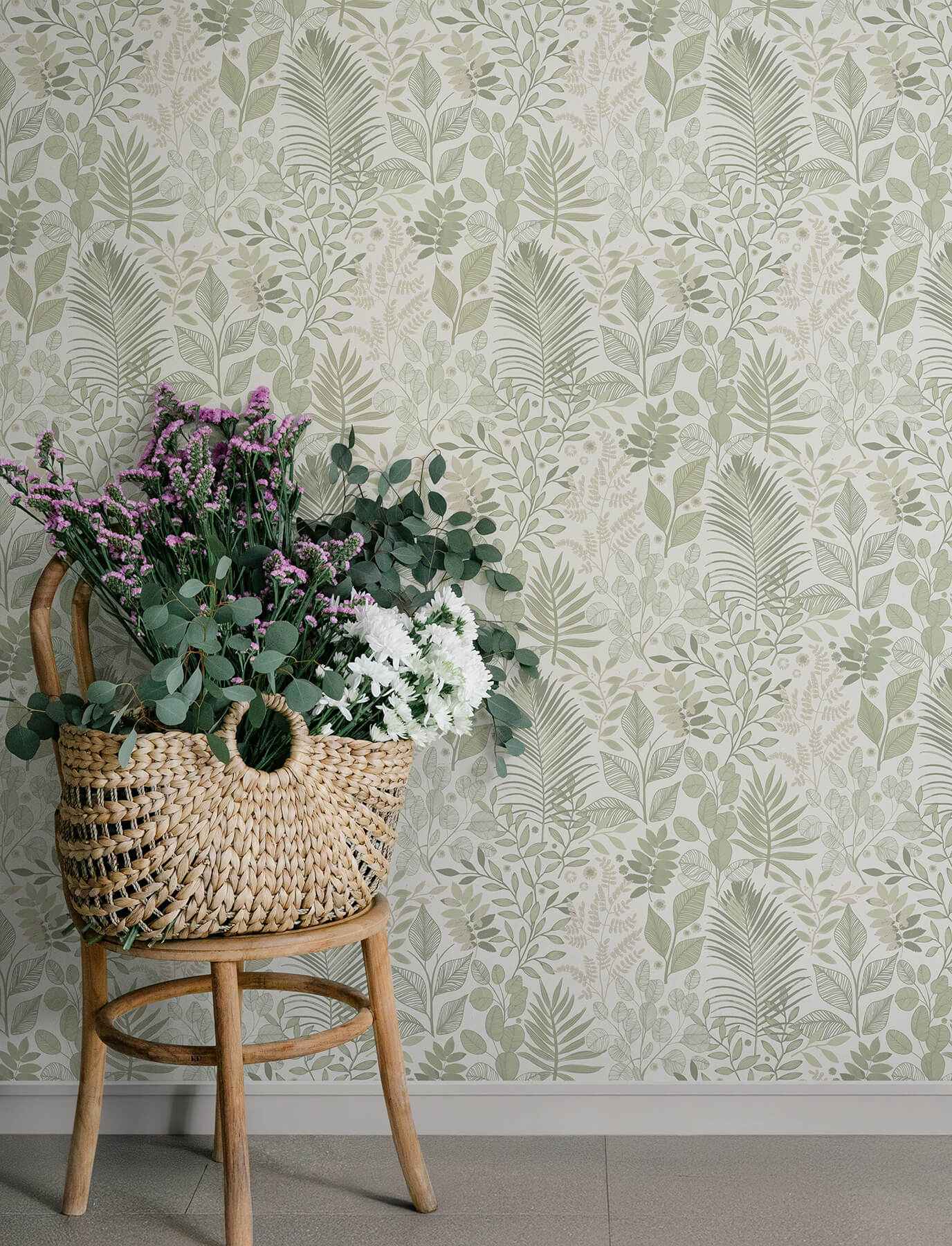 Ängslycka Green Forest Botanicals Wallpaper - York Wallcoverings - 4201-20102 - York Wallcoverings Wallpaper