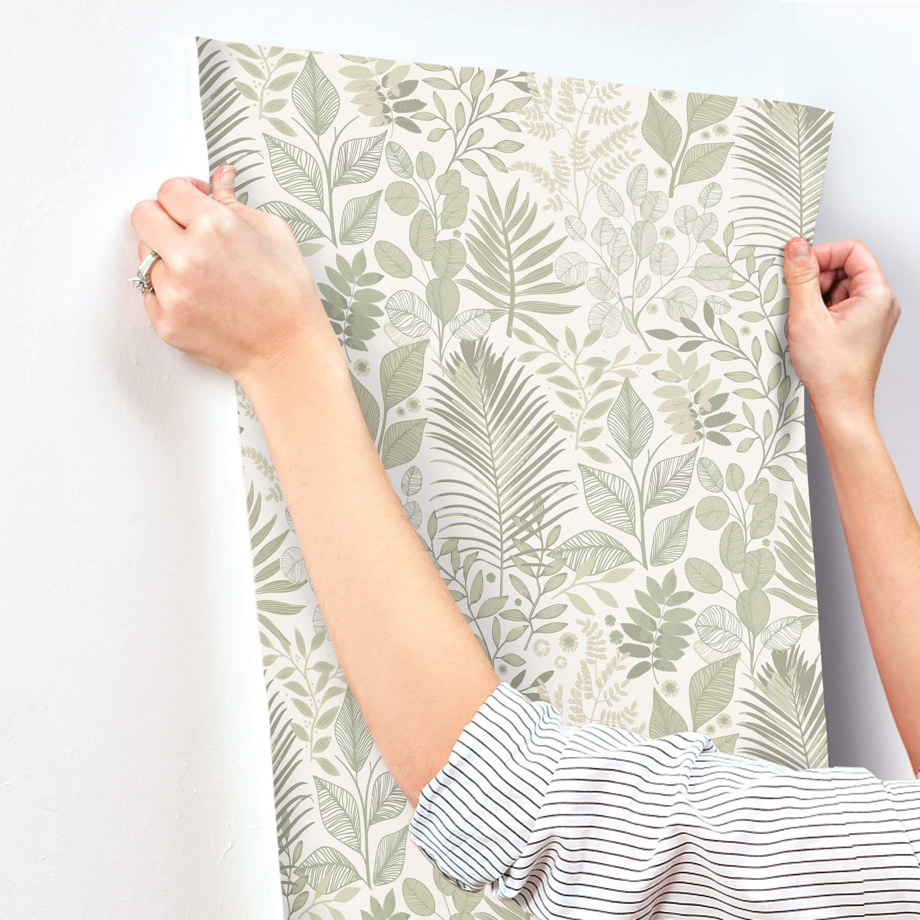 ngslycka-green-forest-botanicals-wallpaper-york-wallcoverings-4201-20102 - York Wallcoverings Papel pintado