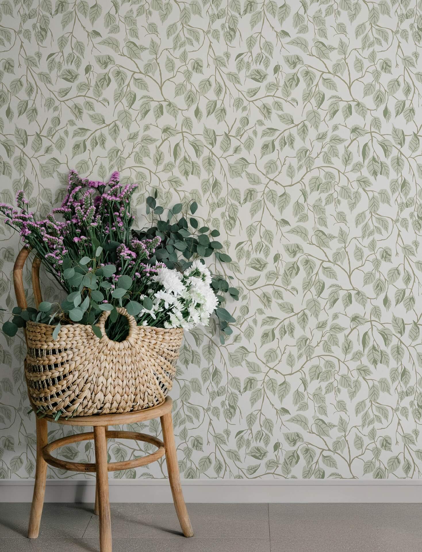 hngbjrk-sage-vine-wallpaper-york-wallcoverings-4201-20107 - York Wallcoverings Papel pintado