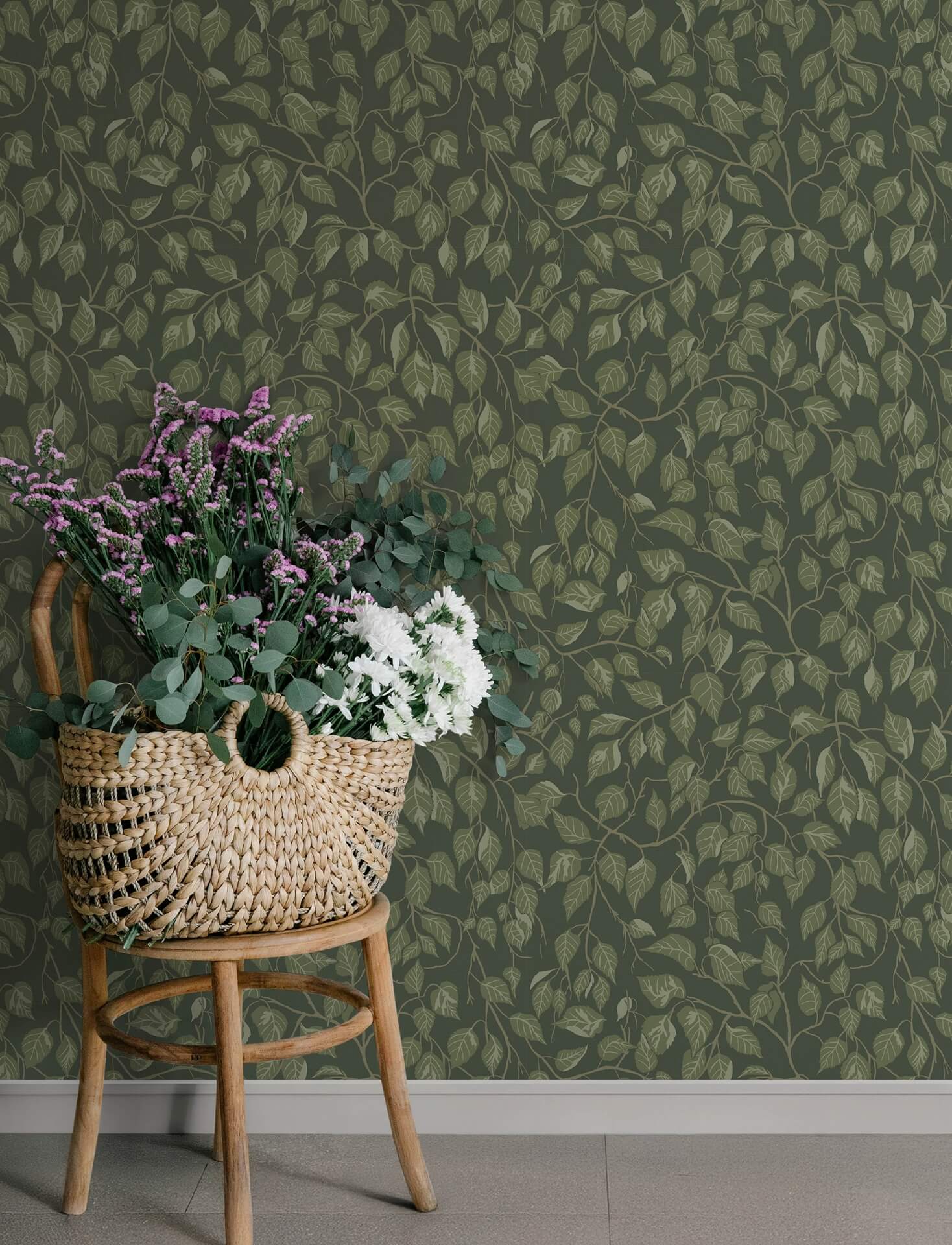 hngbjrk-evergreen-vine-wallpaper-york-wallcoverings-4201-20108 - York Wallcoverings Papel pintado