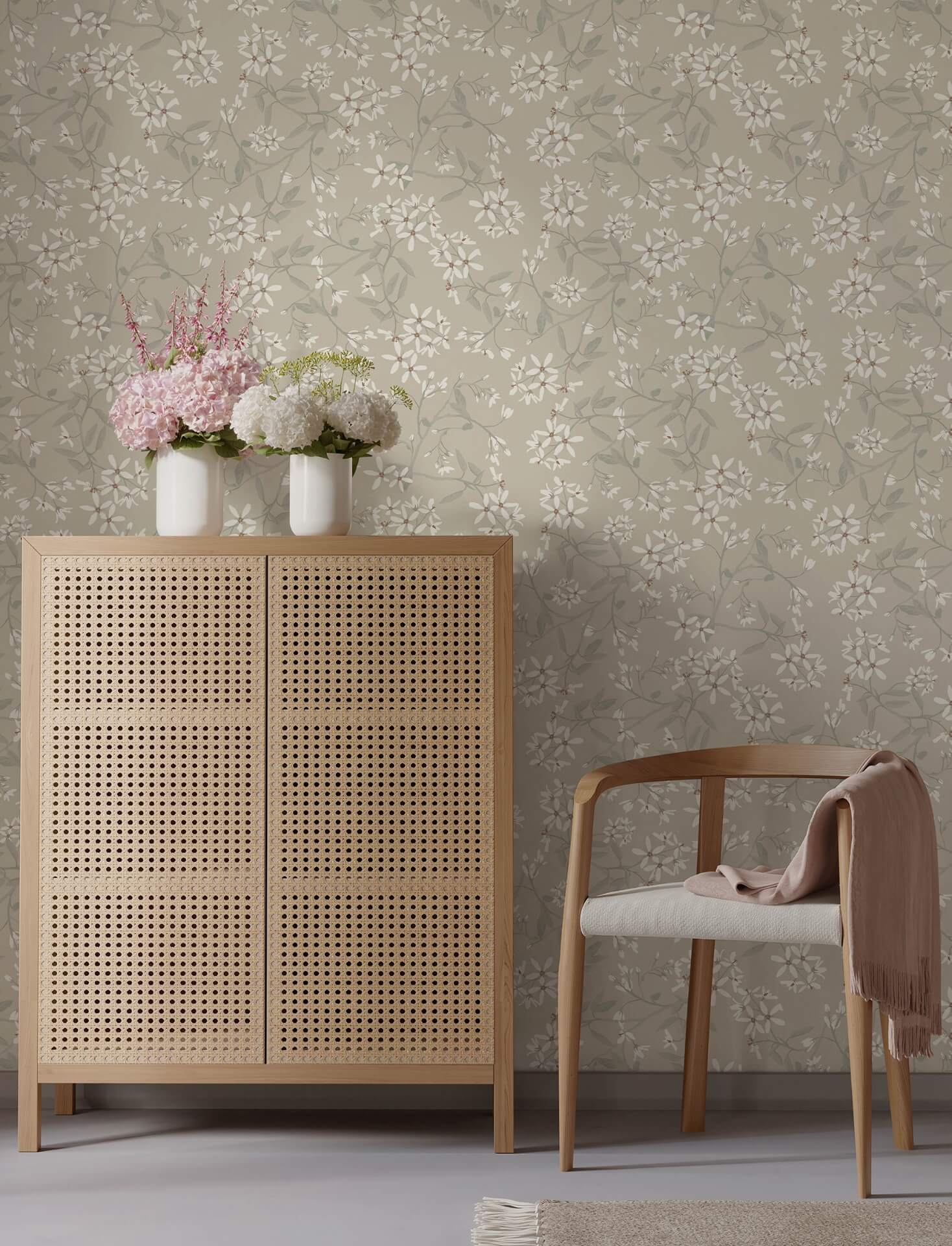 paradis-grey-bouquet-toss-wallpaper-york-wallcoverings-4201-20113 - York Wallcoverings Papel pintado