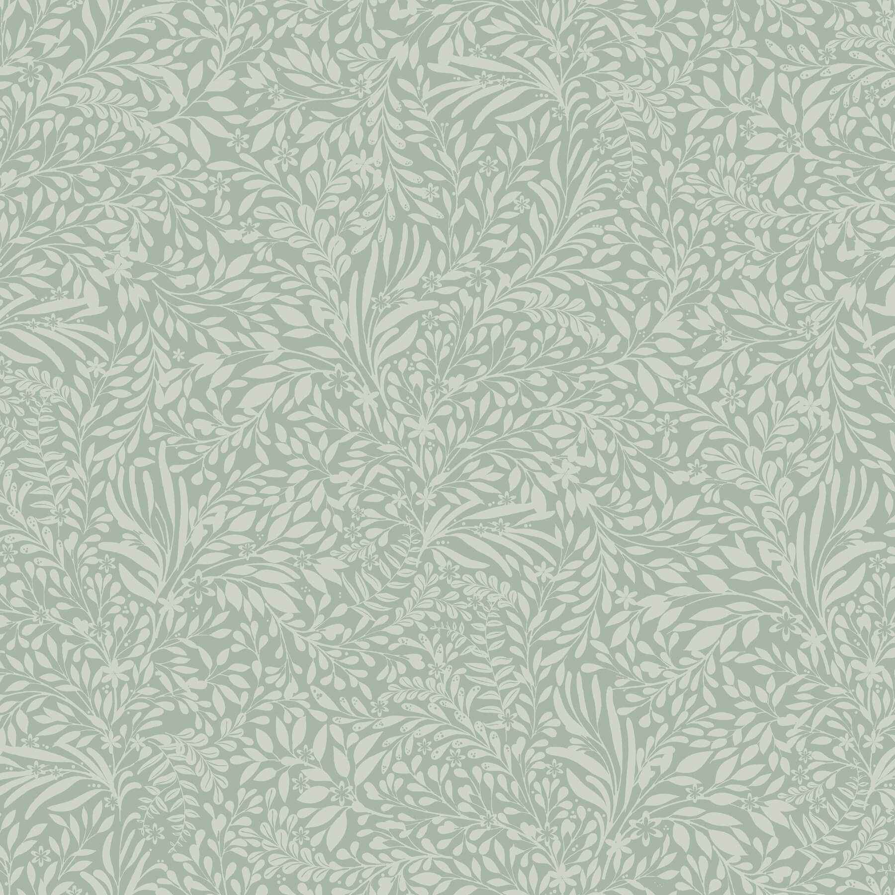 Kristina Teal Botanical Wallpaper - York Wallcoverings - 4201-20128