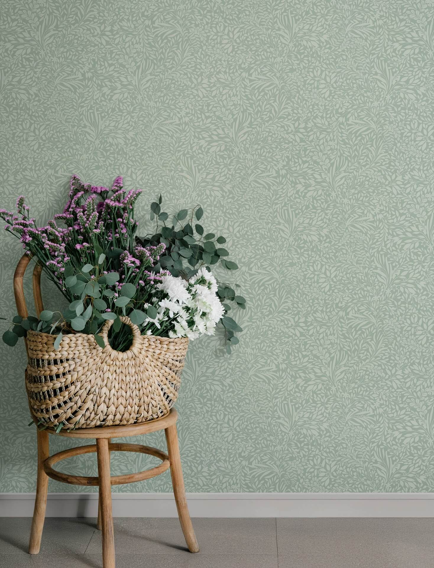 kristina-teal-botanical-wallpaper-york-wallcoverings-4201-20128 - York Wallcoverings Papel pintado