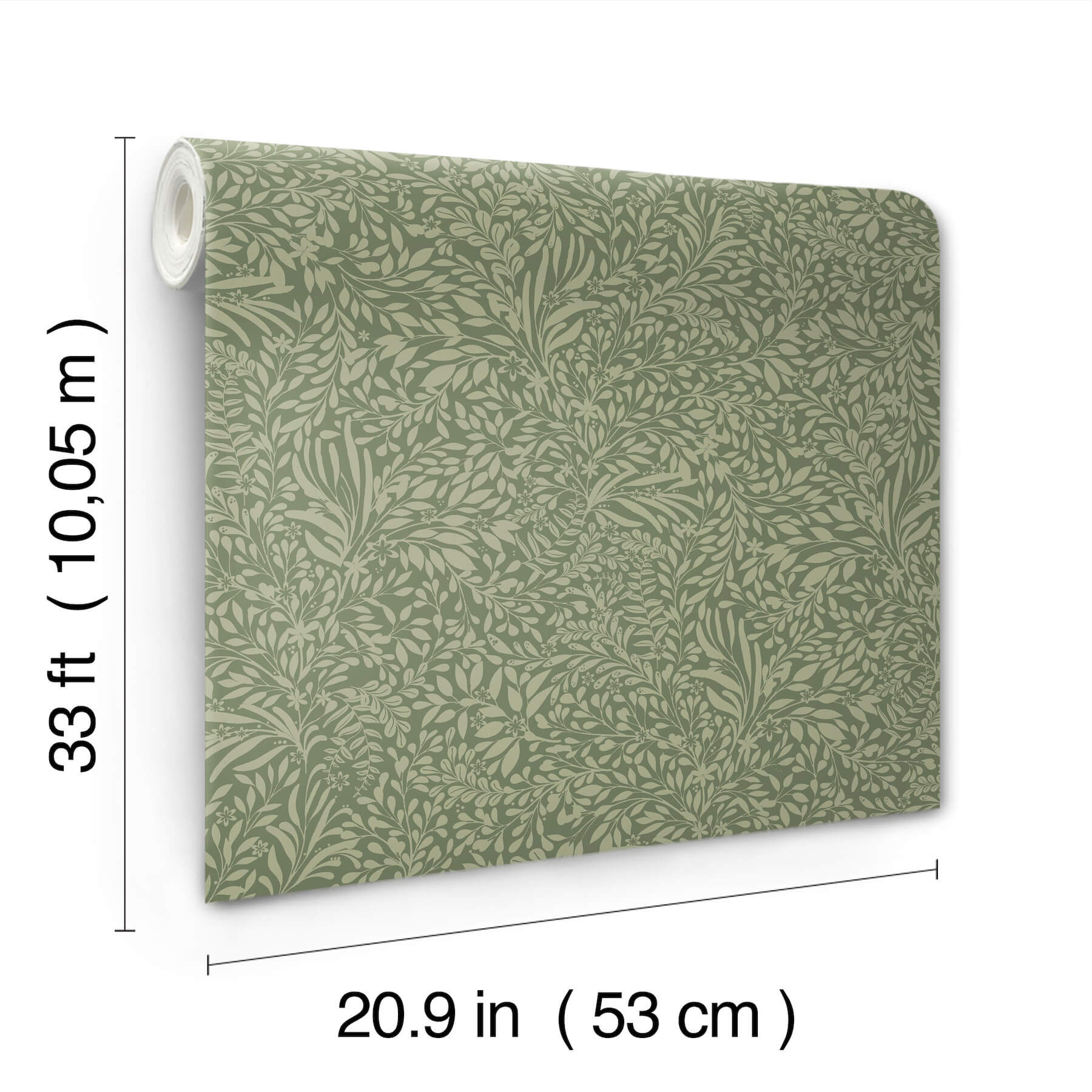 kristina-evergreen-botanical-wallpaper-york-wallcoverings-4201-20129 - York Wallcoverings Papel pintado