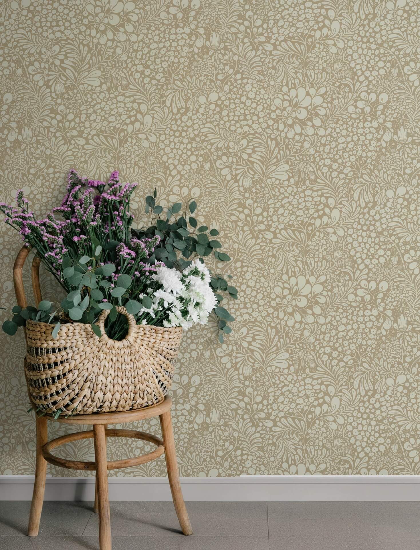 siv-chestnut-botanical-wallpaper-york-wallcoverings-4201-48002 - York Wallcoverings Papel pintado
