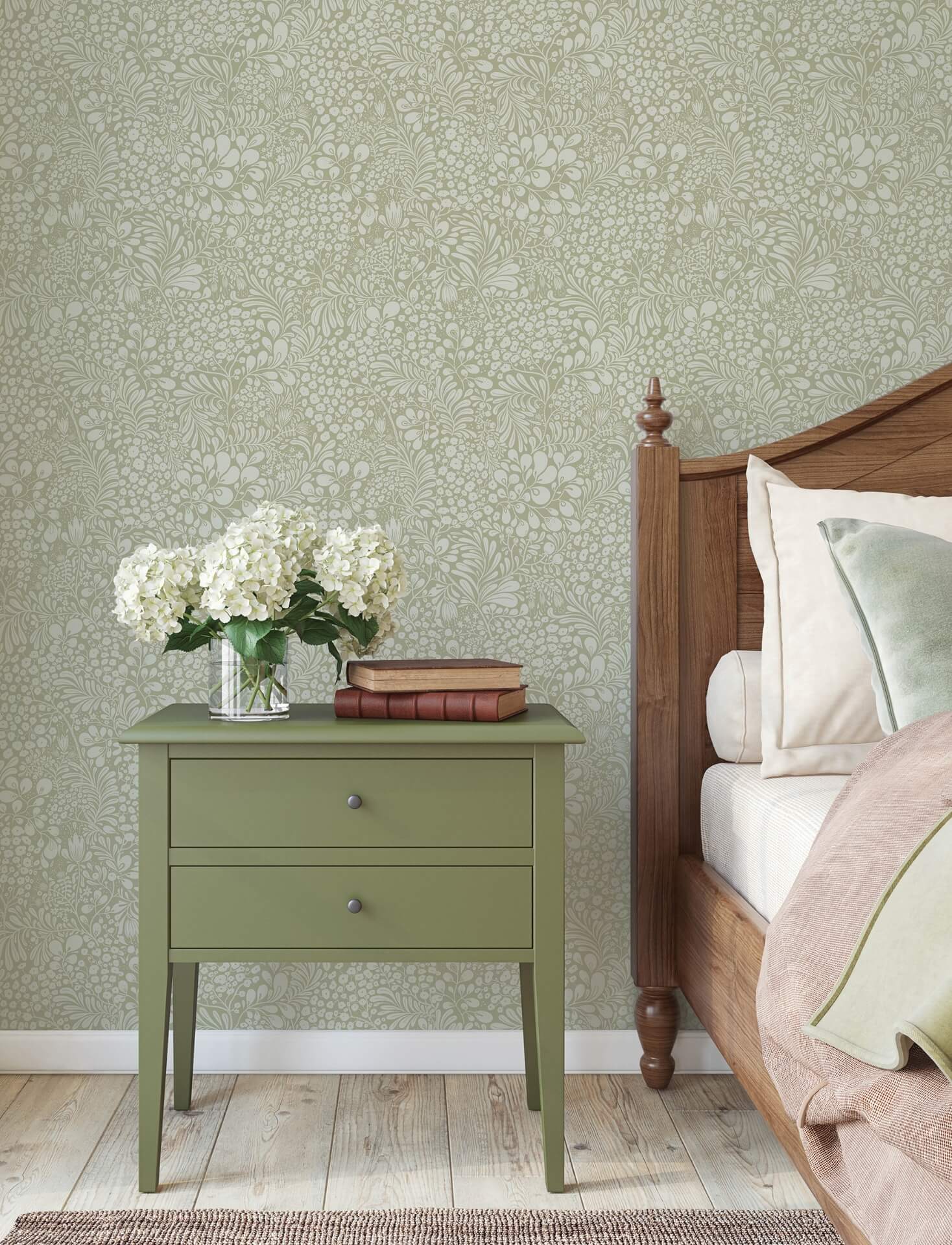 siv-sage-botanical-wallpaper-york-wallcoverings-4201-48003 - York Wallcoverings Papel pintado