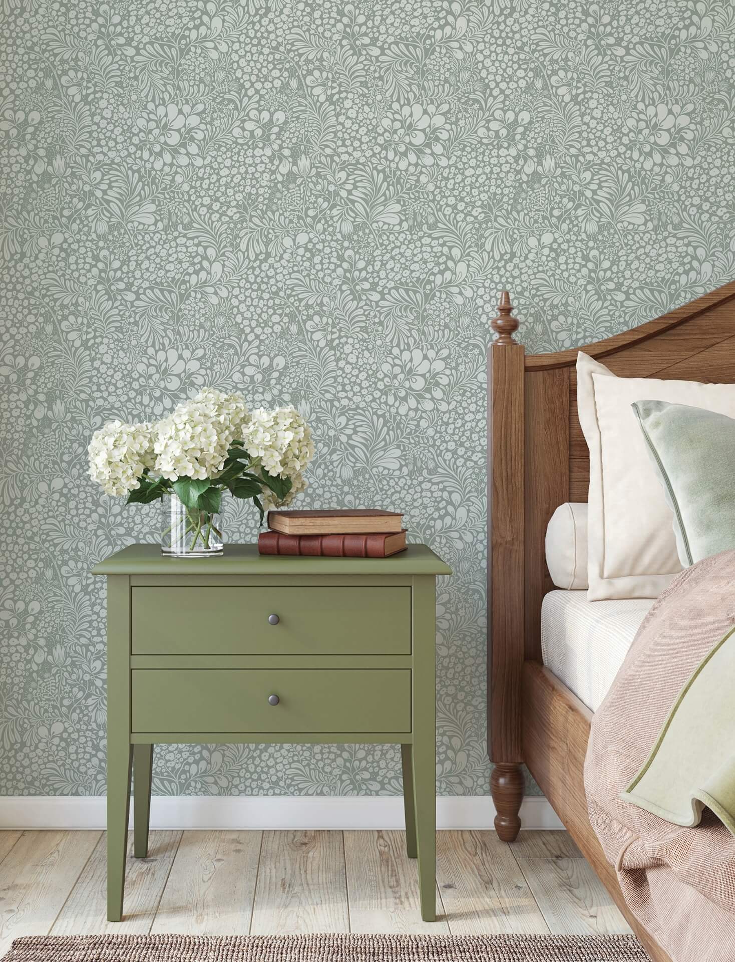 siv-slate-botanical-wallpaper-york-wallcoverings-4201-48004 - York Wallcoverings Papel pintado