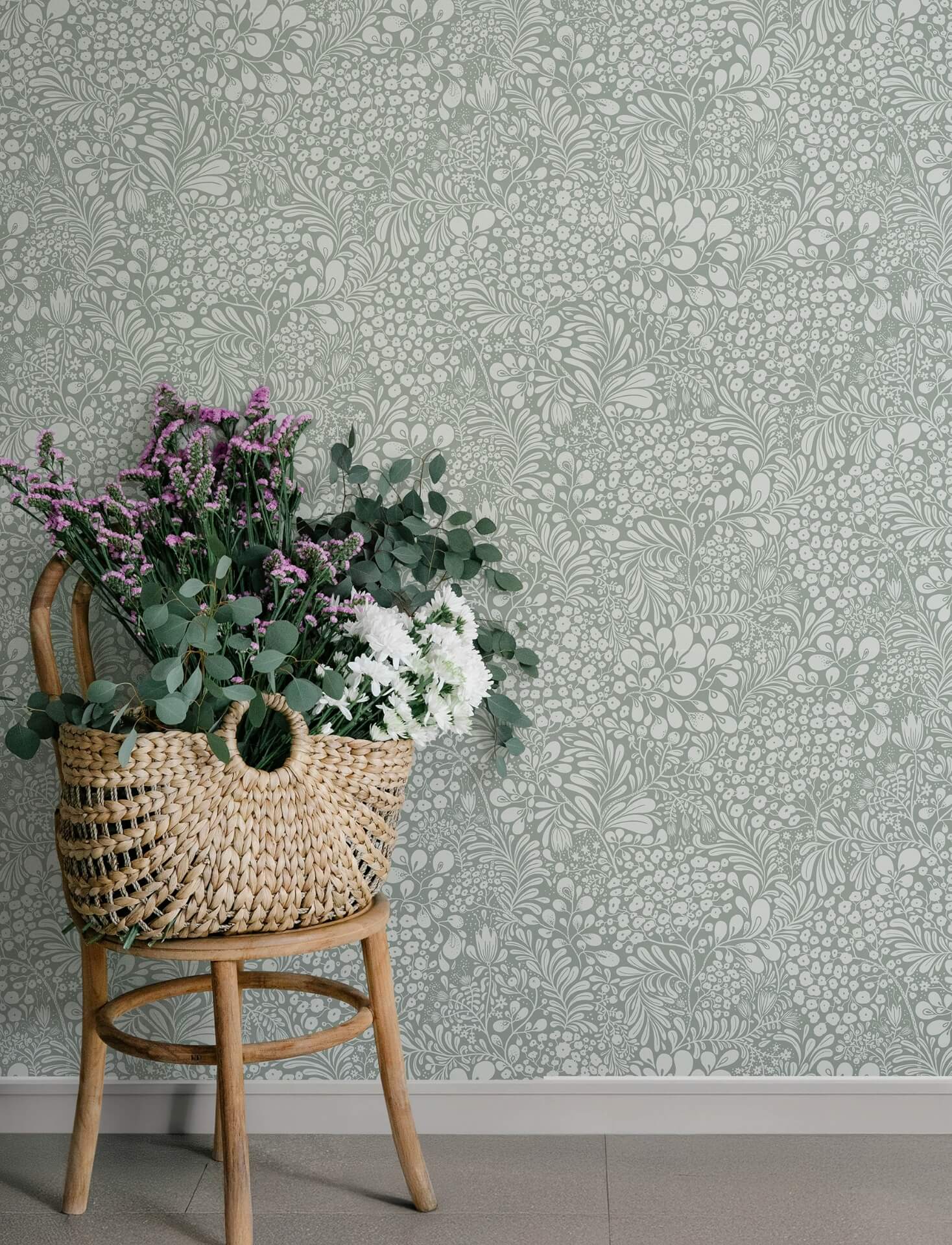 siv-slate-botanical-wallpaper-york-wallcoverings-4201-48004 - York Wallcoverings Papel pintado