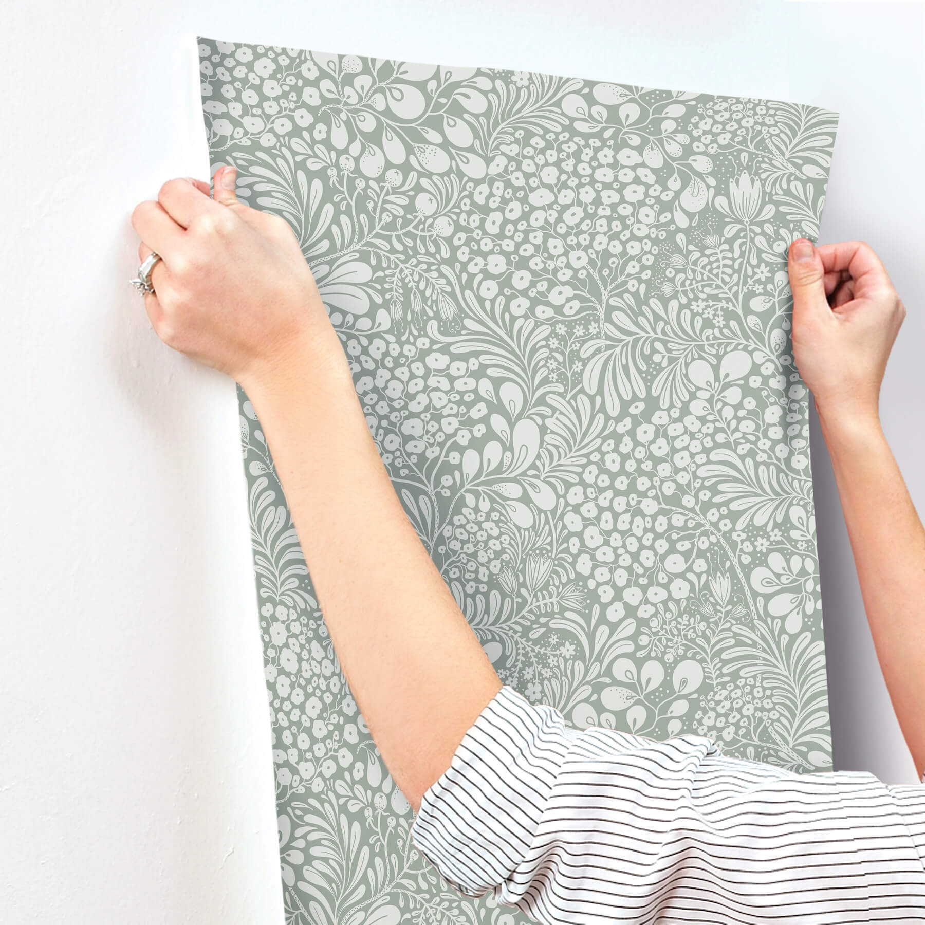 siv-slate-botanical-wallpaper-york-wallcoverings-4201-48004 - York Wallcoverings Papel pintado