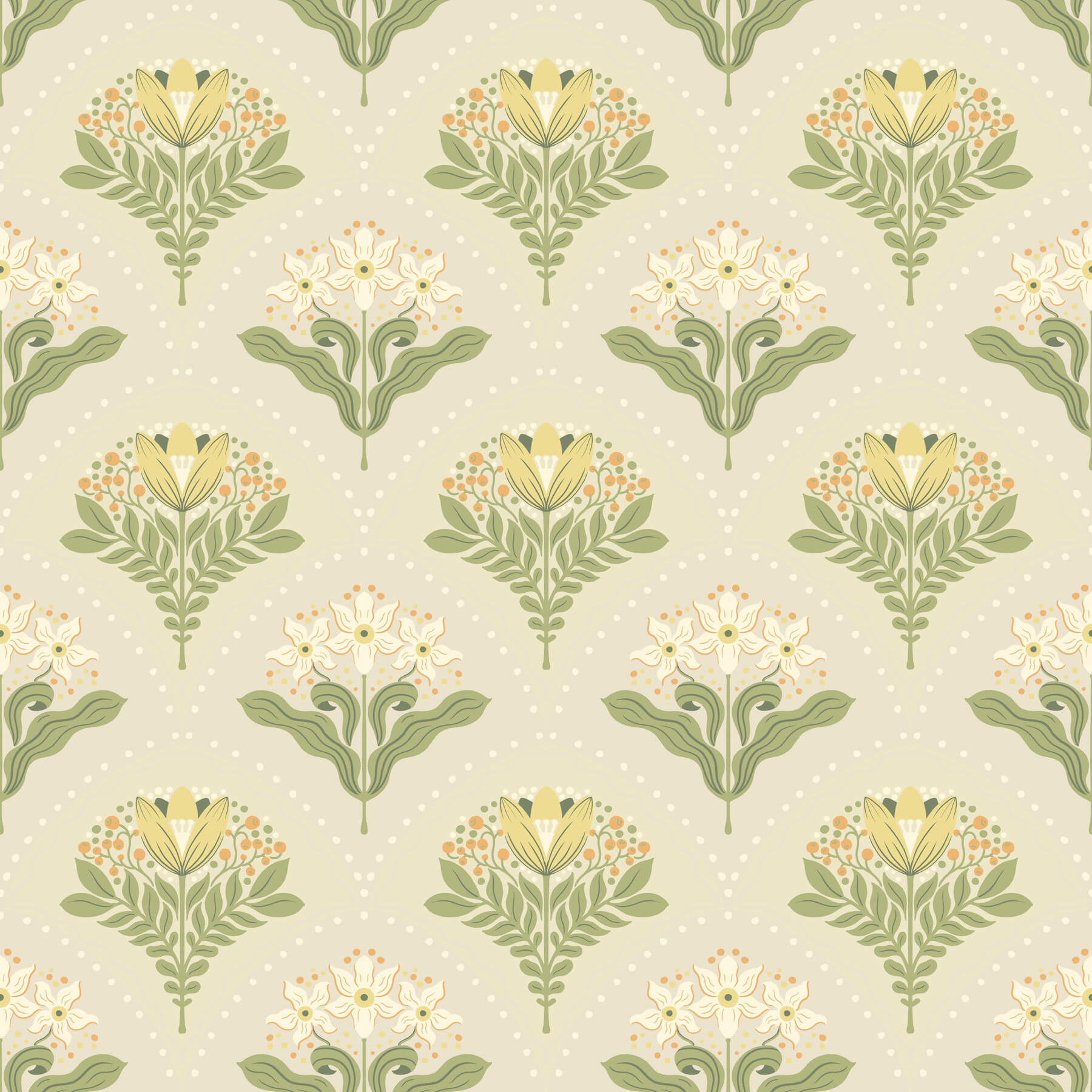 maj-light-grey-floral-damask-wallpaper-york-wallcoverings-4201-48014 - York Wallcoverings Papel pintado