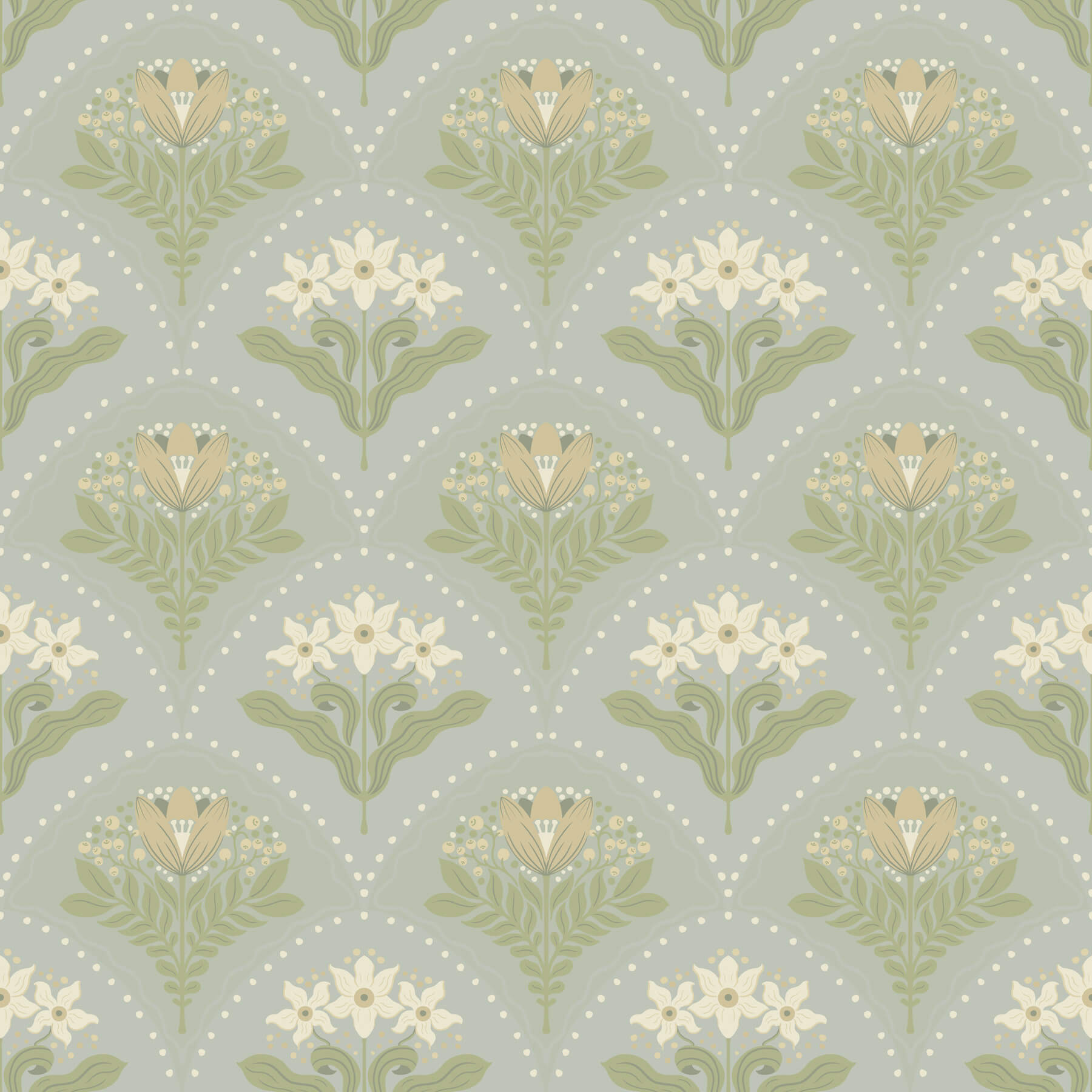 maj-sky-blue-floral-damask-wallpaper-york-wallcoverings-4201-48016 - York Wallcoverings Papel pintado