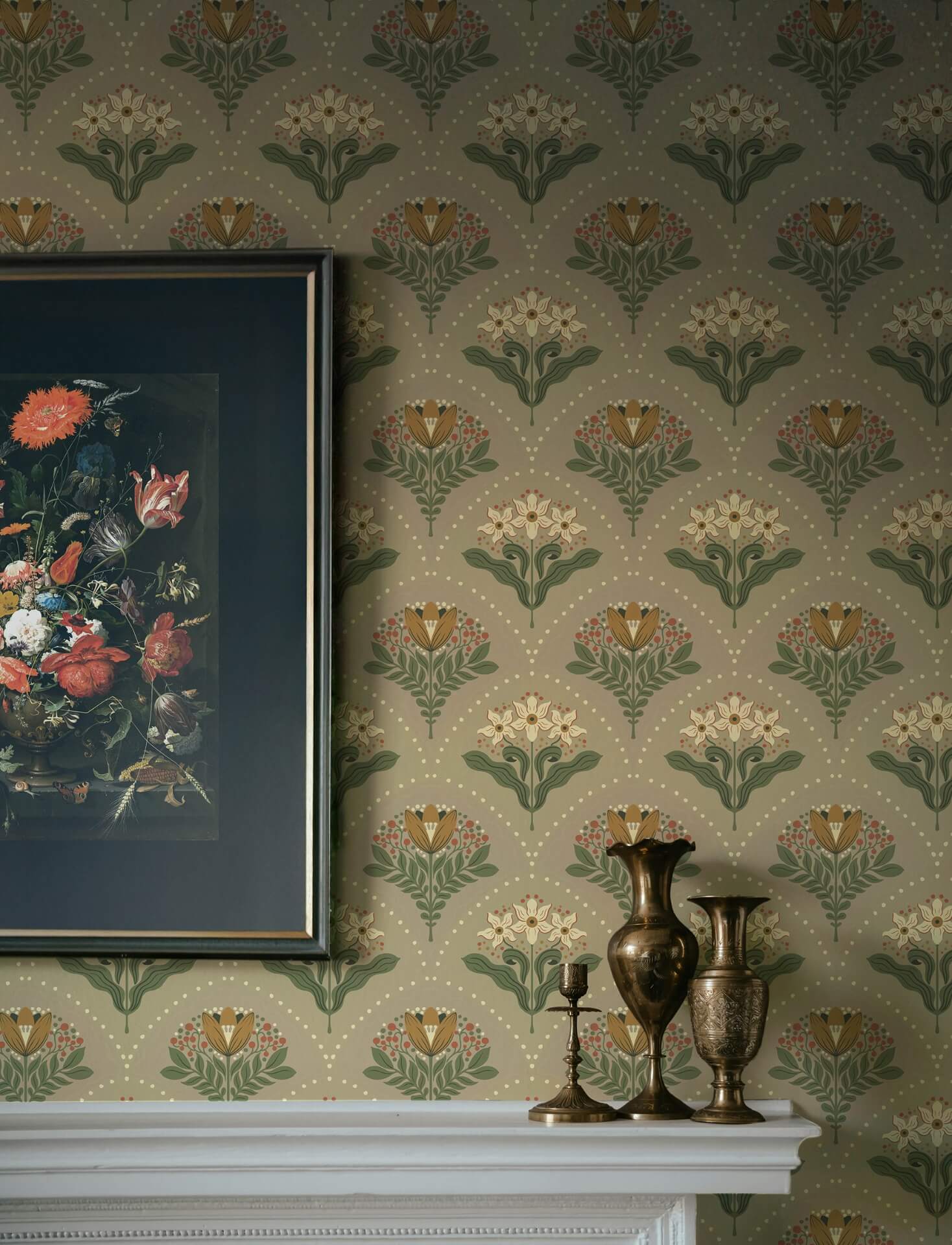 maj-taupe-floral-damask-wallpaper-york-wallcoverings-4201-48017 - York Wallcoverings Papel pintado