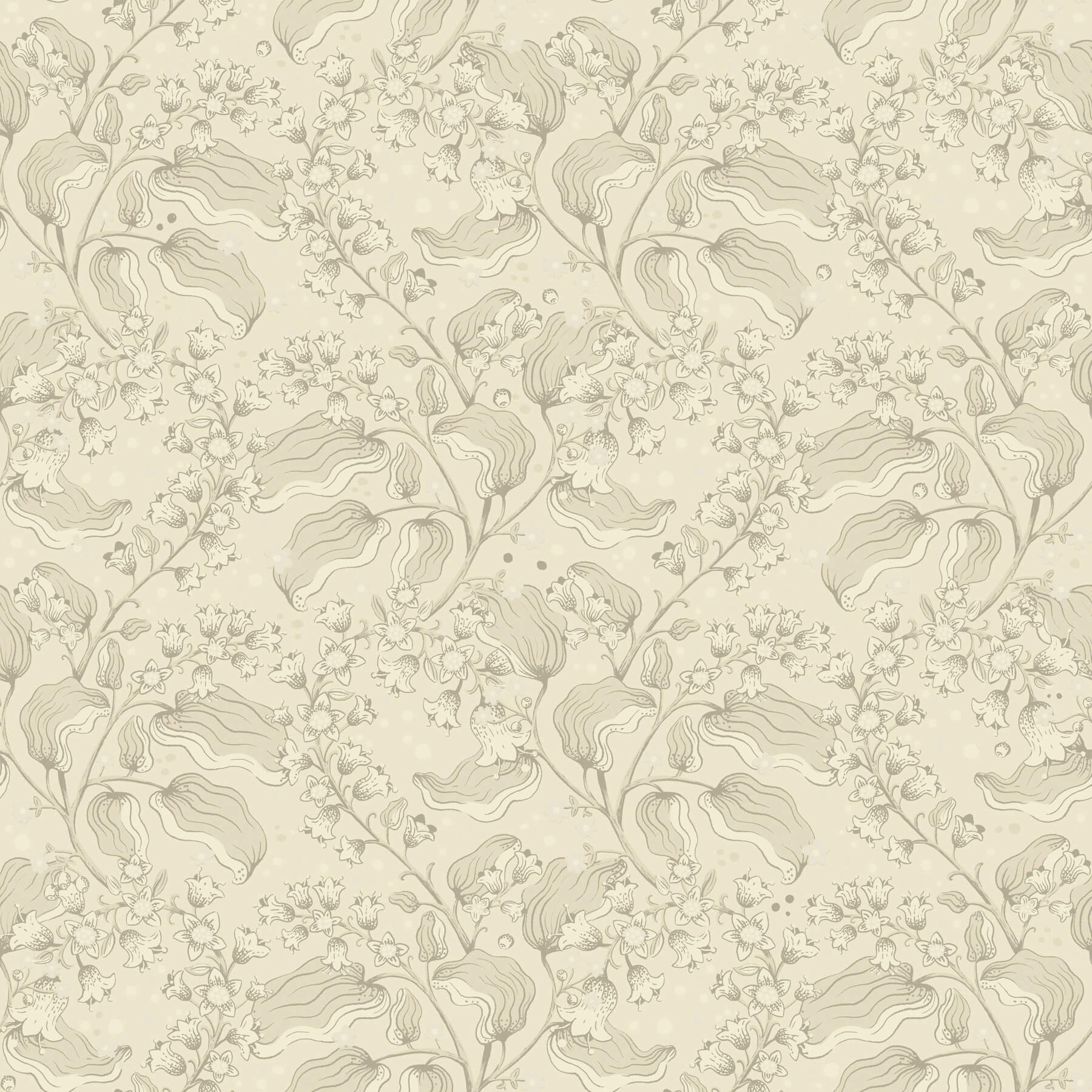 syren-khaki-dainty-floral-wallpaper-york-wallcoverings-4201-48024 - York Wallcoverings Papel pintado