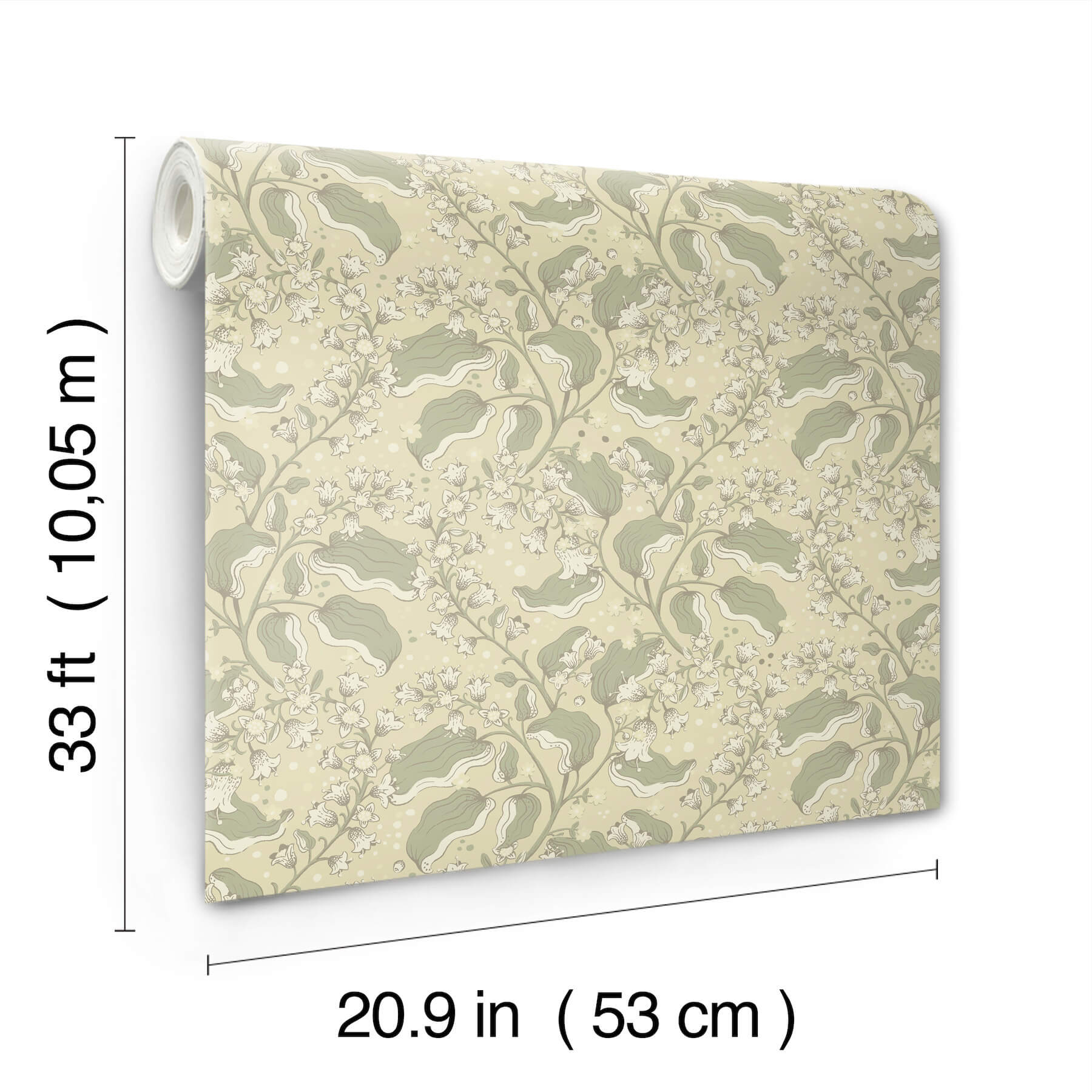 syren-light-green-dainty-floral-wallpaper-york-wallcoverings-4201-48025 - York Wallcoverings Papel pintado