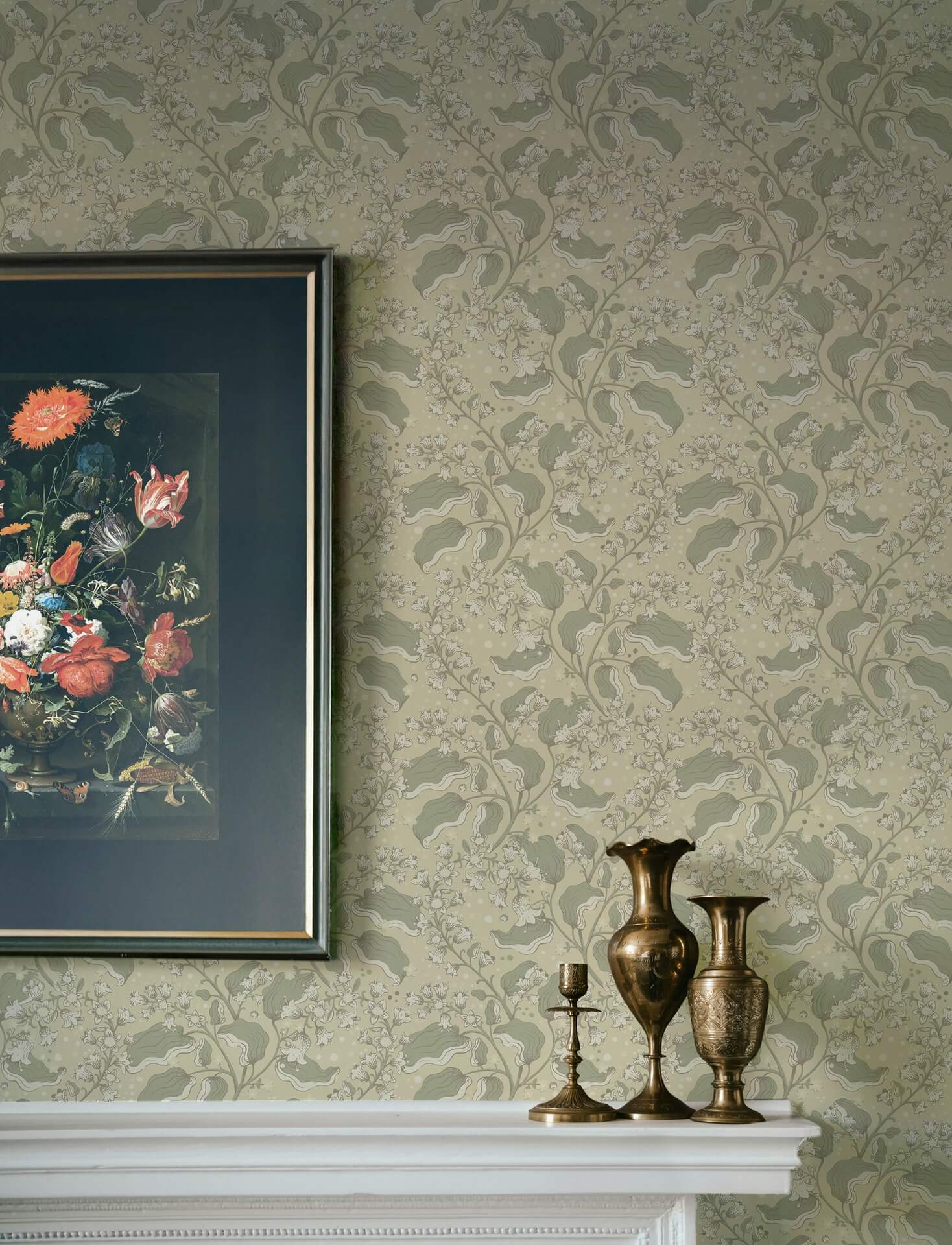 syren-light-green-dainty-floral-wallpaper-york-wallcoverings-4201-48025 - York Wallcoverings Papel pintado