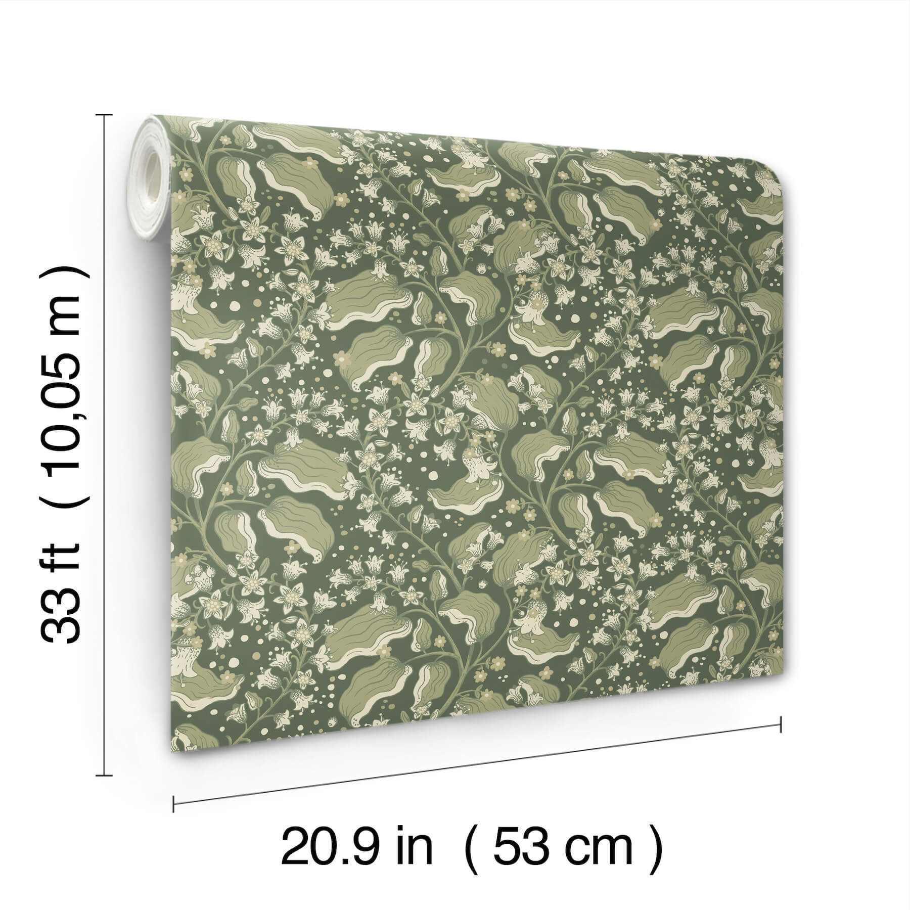 syren-evergreen-dainty-floral-wallpaper-york-wallcoverings-4201-48026 - York Wallcoverings Papel pintado
