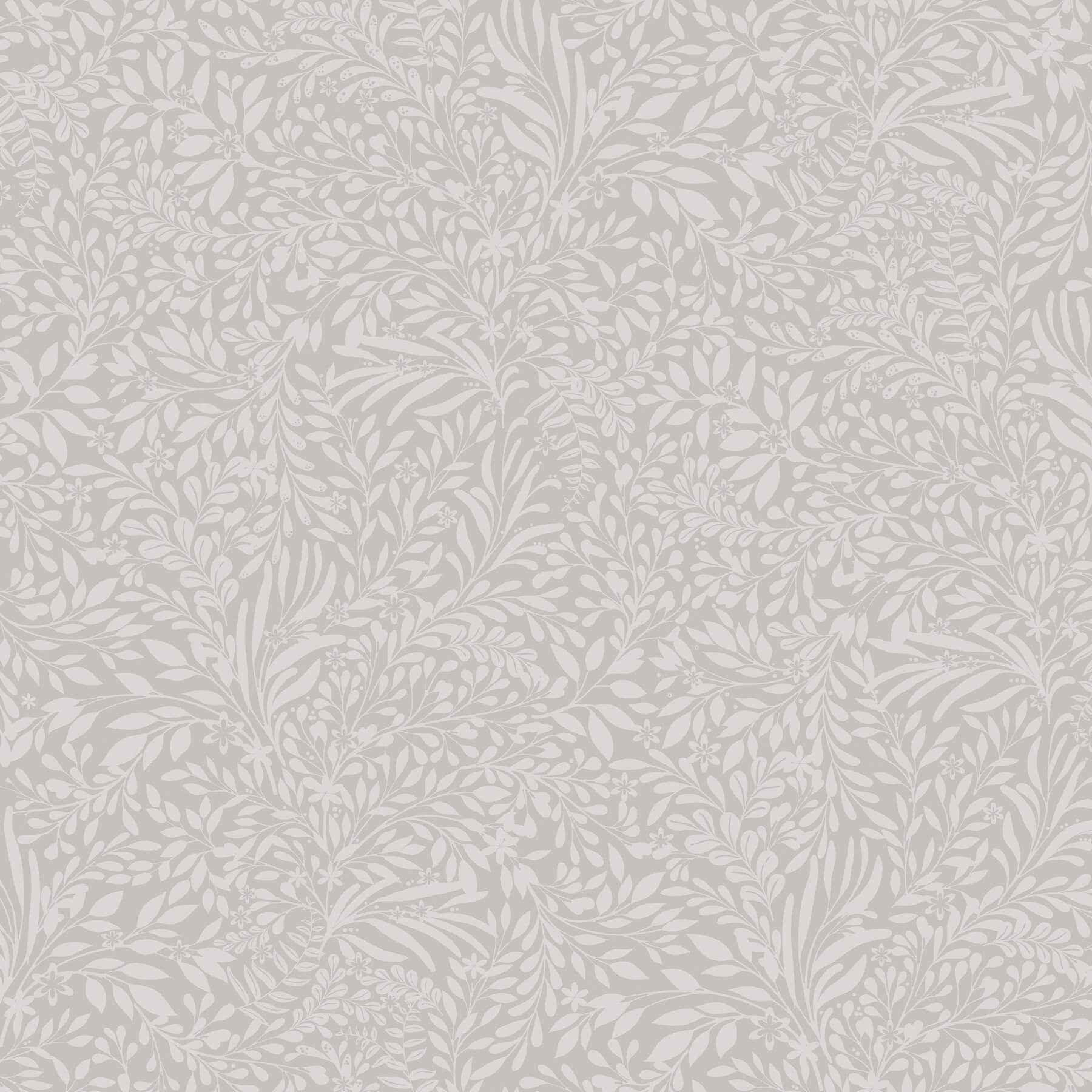 Kristina Light Grey Botanical Wallpaper - York Wallcoverings - 4201-92116 - York Wallcoverings Wallpaper