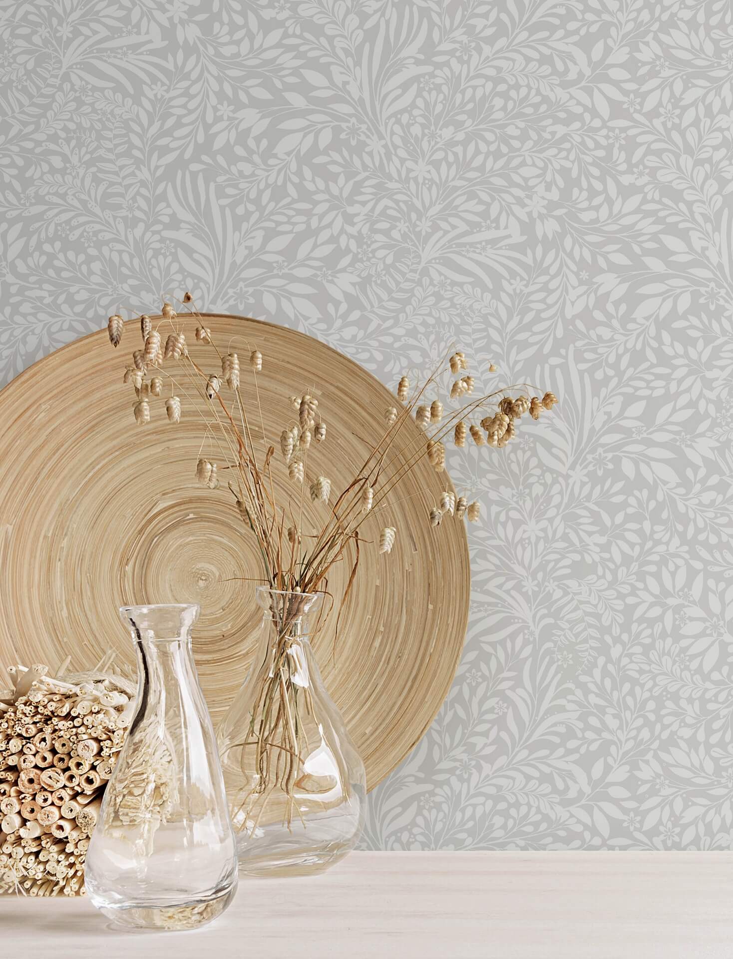 kristina-light-grey-botanical-wallpaper-york-wallcoverings-4201-92116 - York Wallcoverings Papel pintado