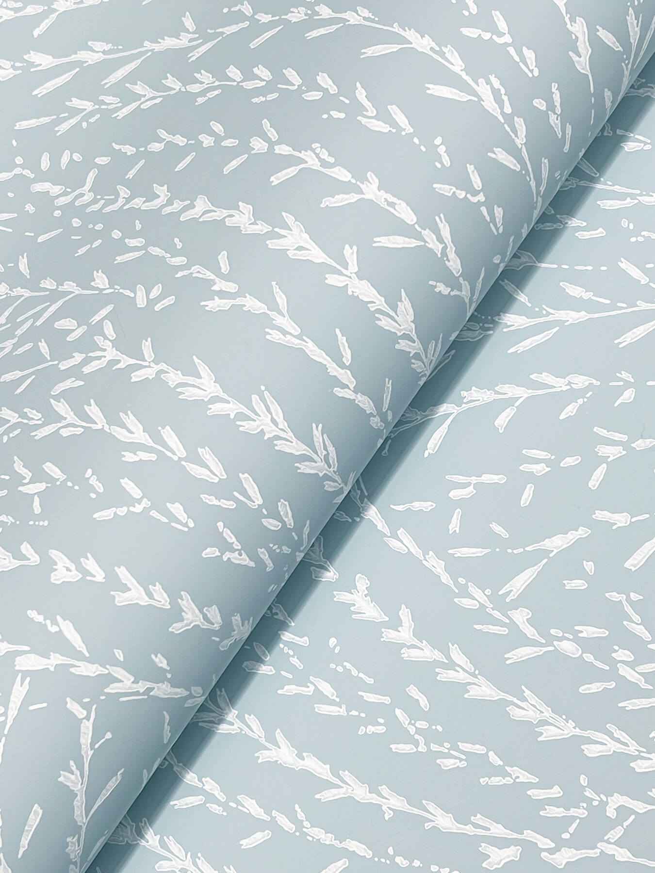 Willow Song Sky Blue Botanical Wallpaper - York Wallcoverings - LL3223 - York Wallcoverings Wallpaper