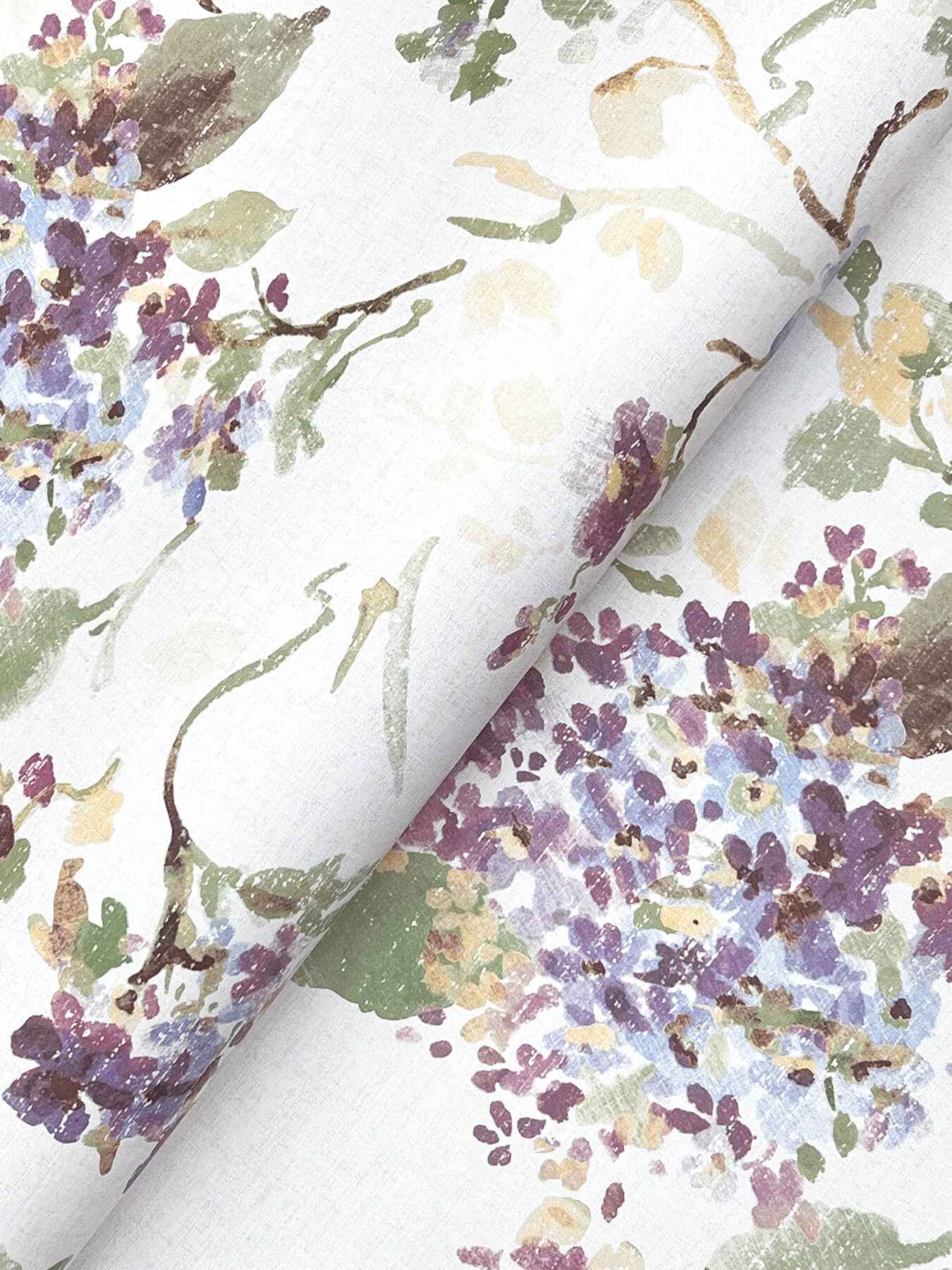 Veiled Garden Plum Floral Wallpaper - York Wallcoverings - LL3232 - York Wallcoverings Wallpaper