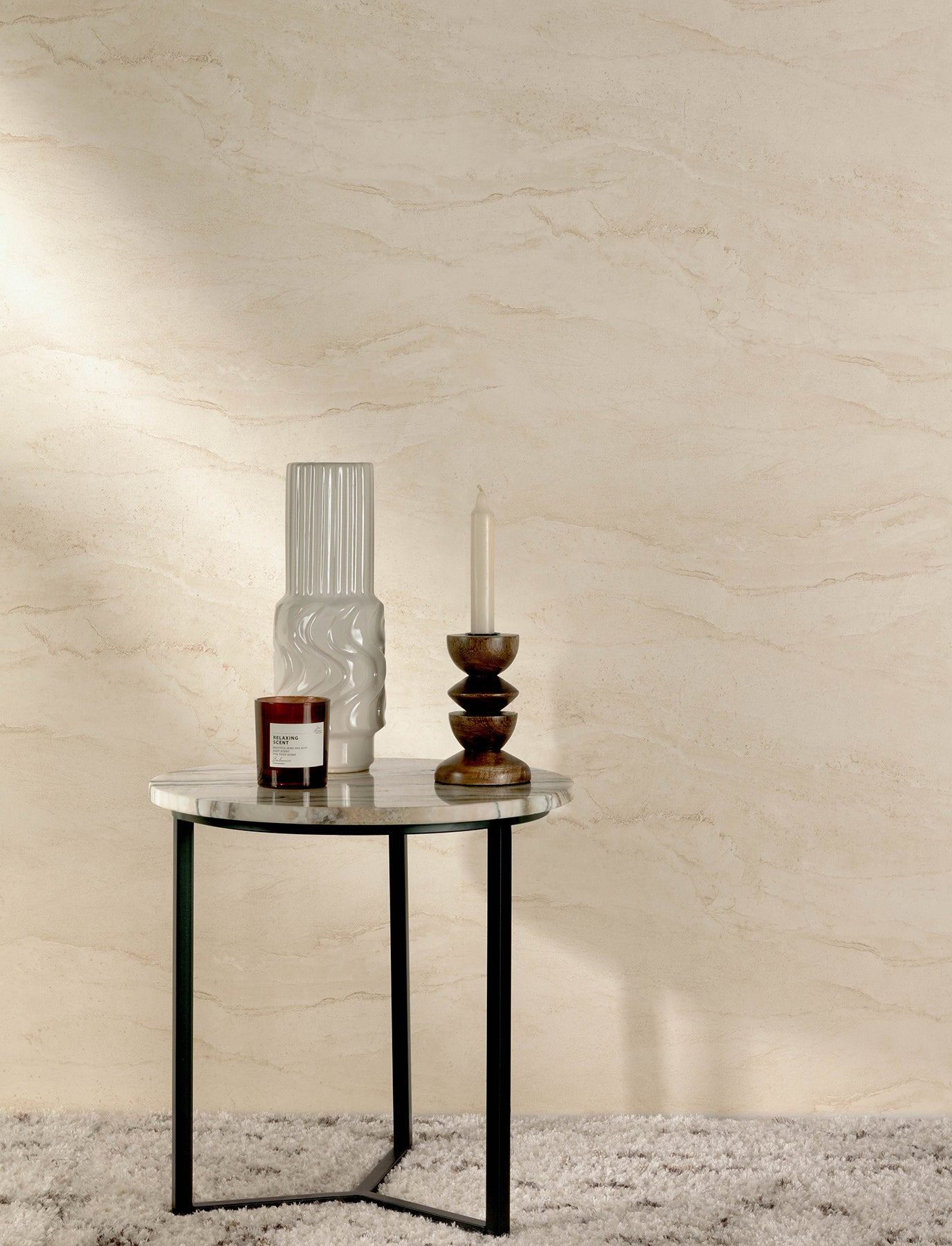 Morgana Off-White Stone Wallpaper - York Wallcoverings - 4191-83000 - York Wallcoverings Wallpaper