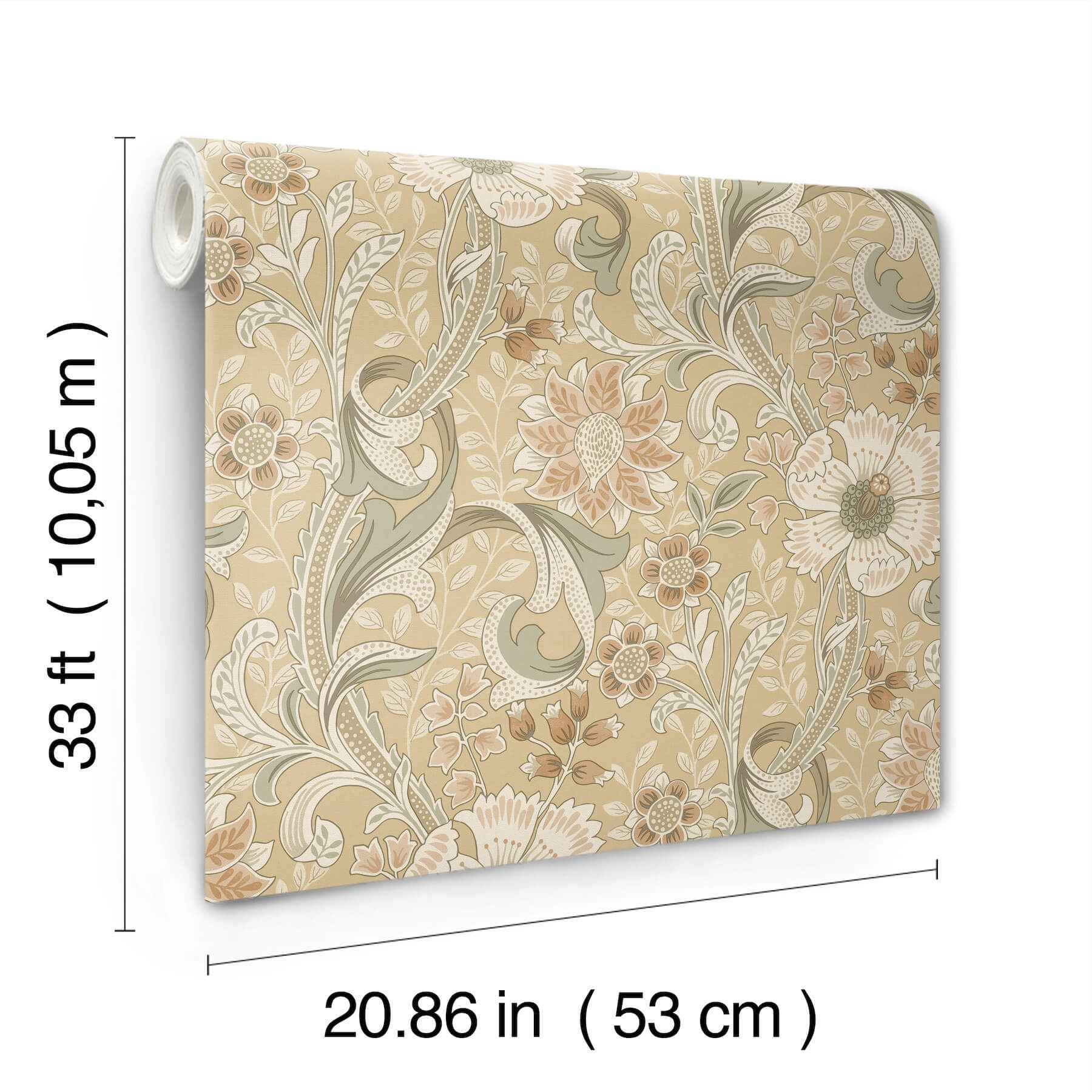 Liora Butter Floral Trail Wallpaper - York Wallcoverings - 4191-83016 - York Wallcoverings Wallpaper