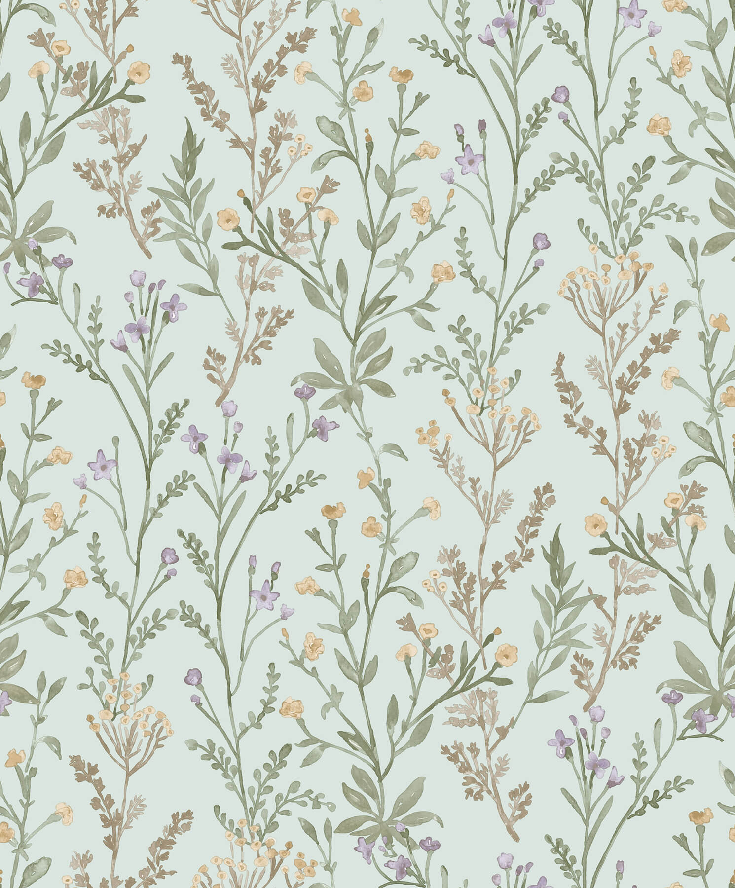 laverne-aquamarine-wildflowers-wallpaper-york-wallcoverings-4191-83018 - York Wallcoverings Papel pintado