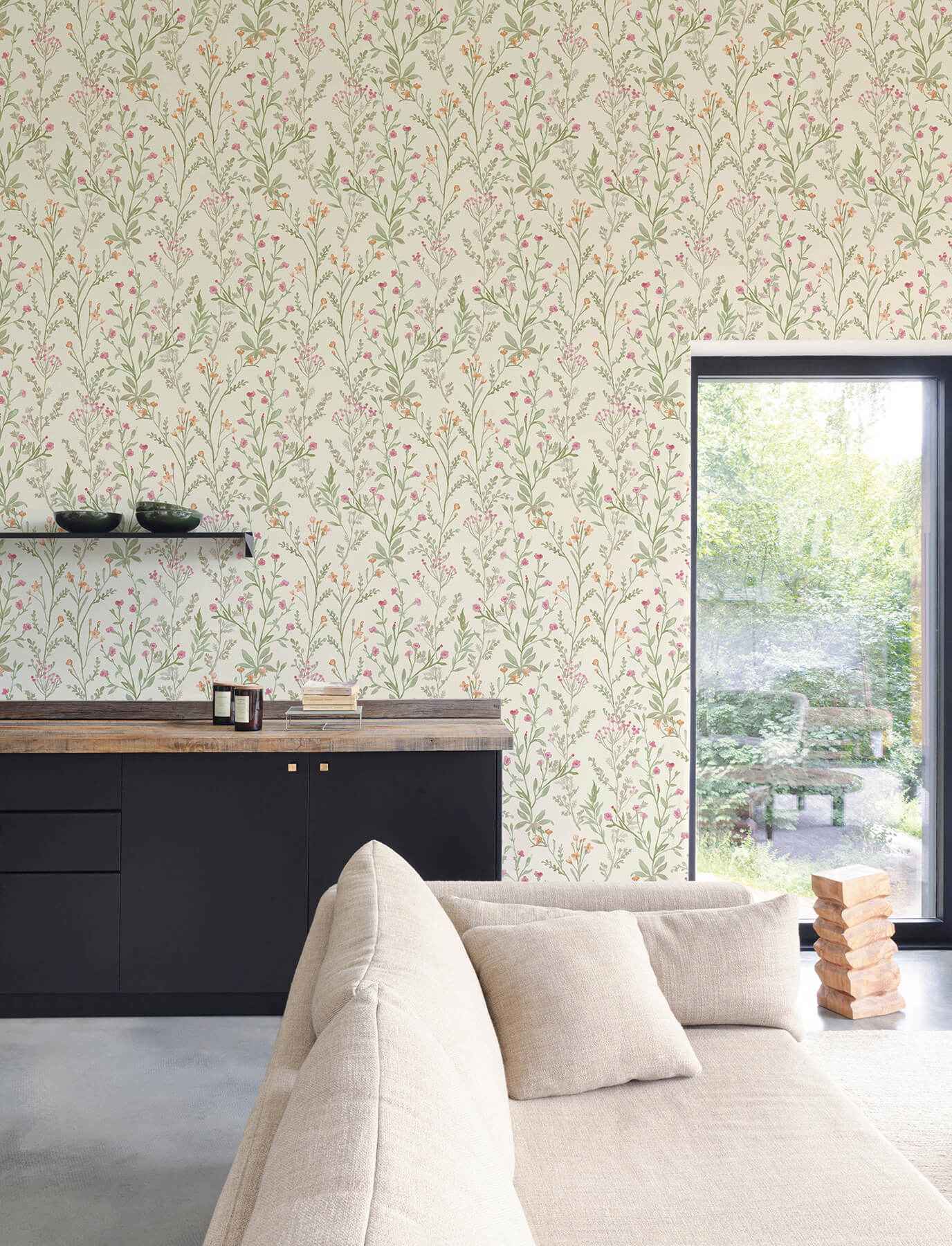 Laverne Green Wildflowers Wallpaper - York Wallcoverings - 4191-83019