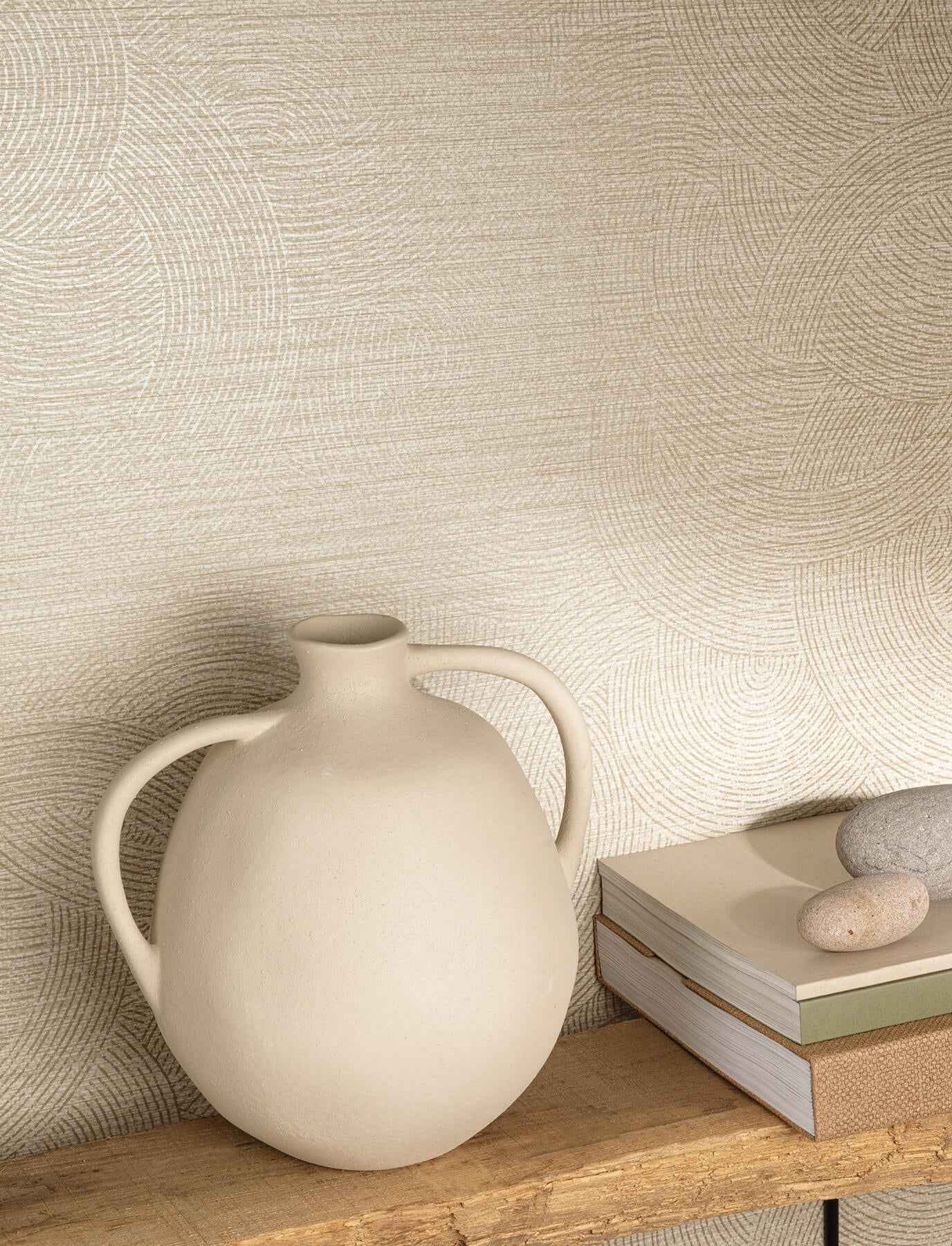 Harrison Taupe Swirling Geometric Wallpaper - York Wallcoverings - 4191-83023