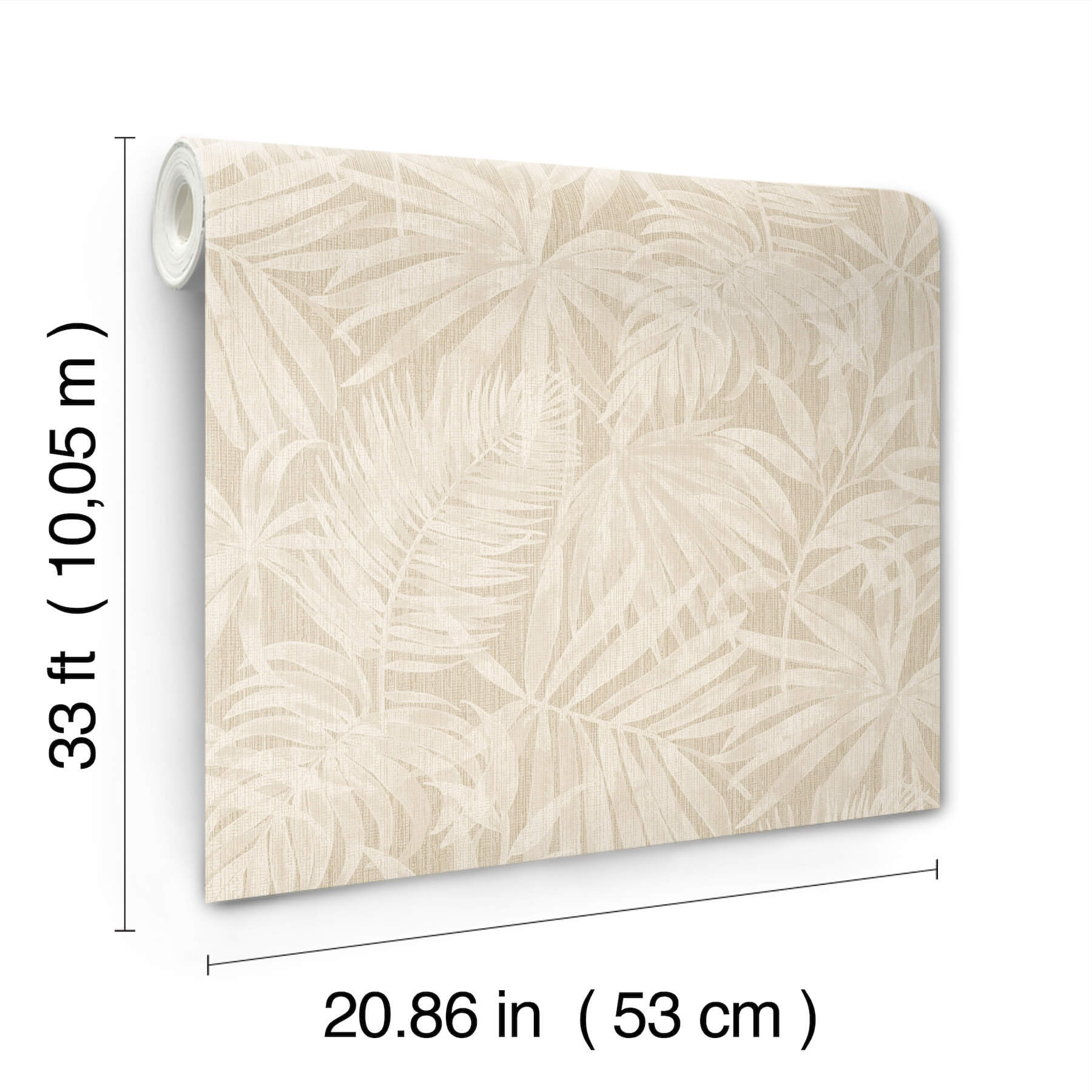 sonny-beige-fronds-wallpaper-york-wallcoverings-4191-83025 - York Wallcoverings Papel pintado