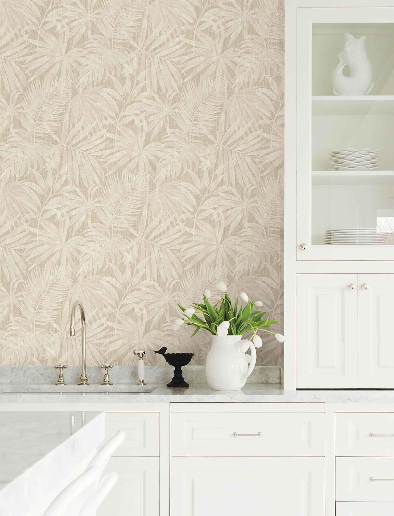 sonny-beige-fronds-wallpaper-york-wallcoverings-4191-83025 - York Wallcoverings Papel pintado
