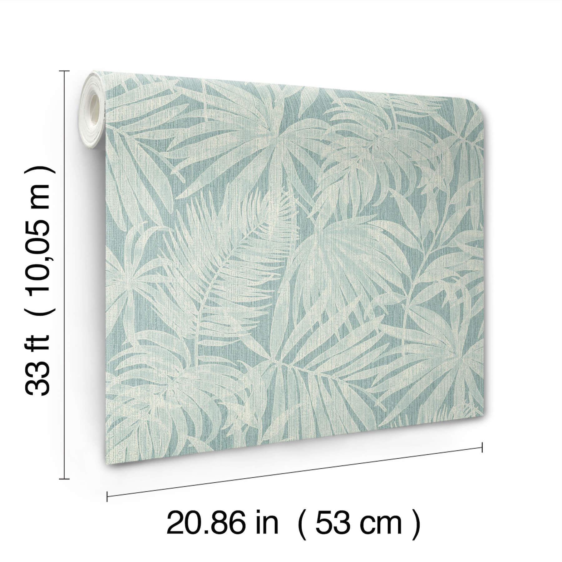 sonny-light-blue-fronds-wallpaper-york-wallcoverings-4191-83026 - York Wallcoverings Papel pintado