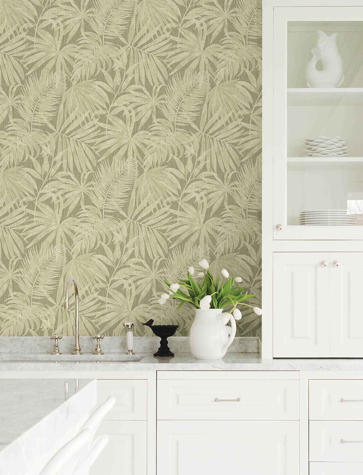 Sonny Green Fronds Wallpaper - York Wallcoverings - 4191-83027 - York Wallcoverings Wallpaper