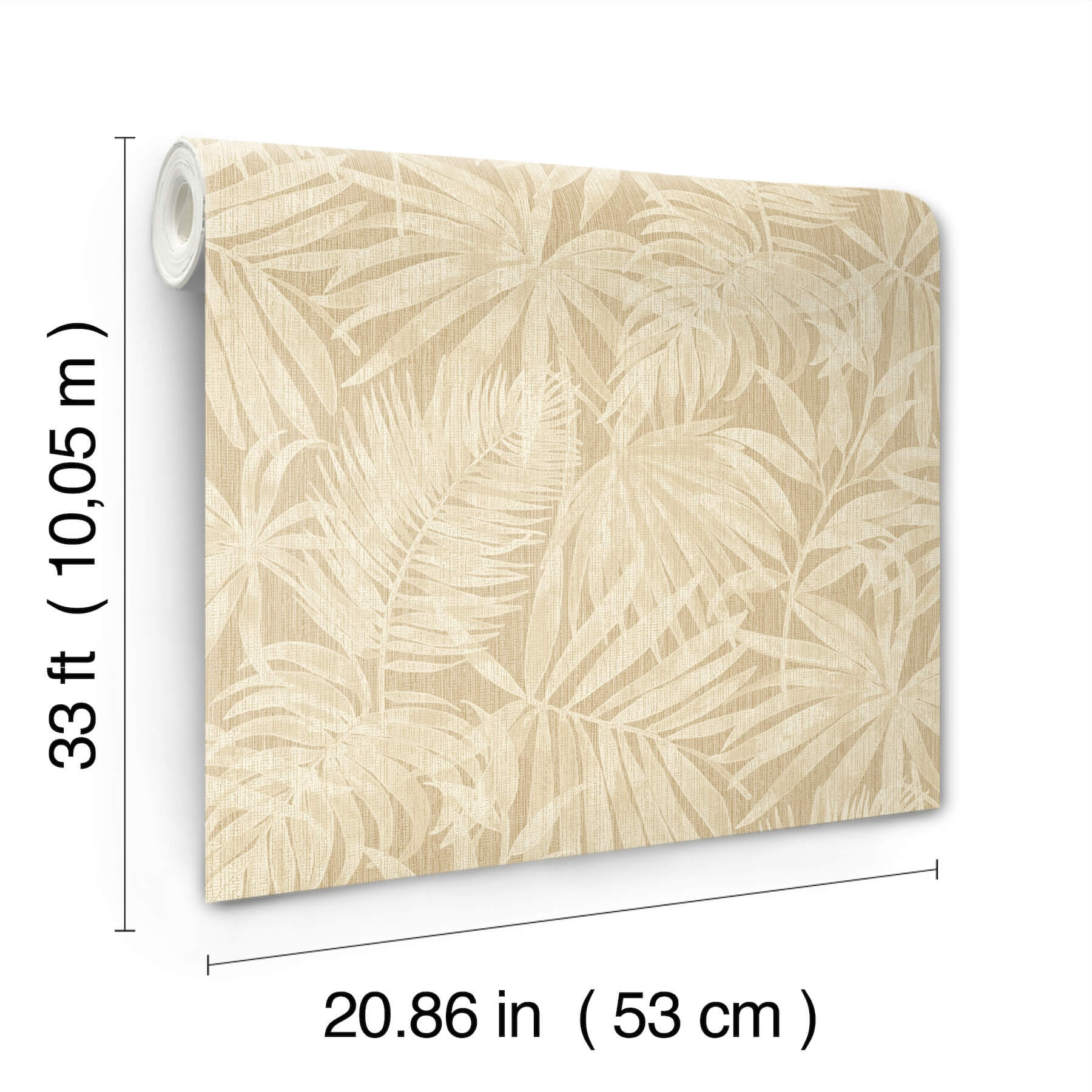sonny-light-brown-fronds-wallpaper-york-wallcoverings-4191-83028 - York Wallcoverings Wallpaper