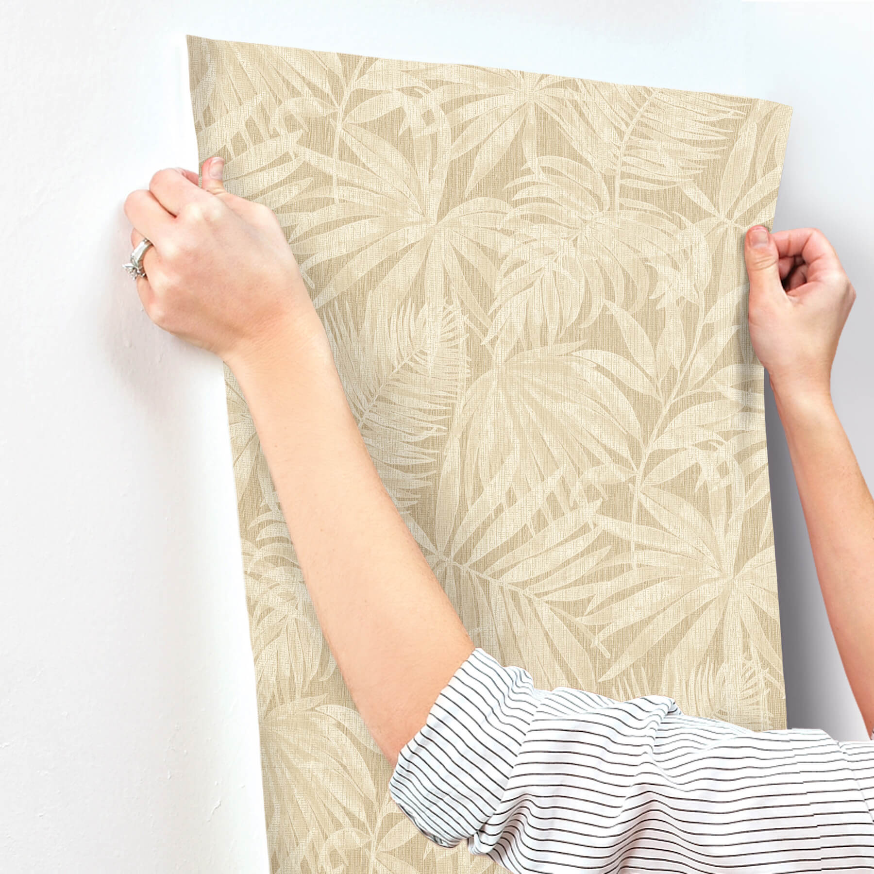 sonny-light-brown-fronds-wallpaper-york-wallcoverings-4191-83028 - York Wallcoverings Wallpaper