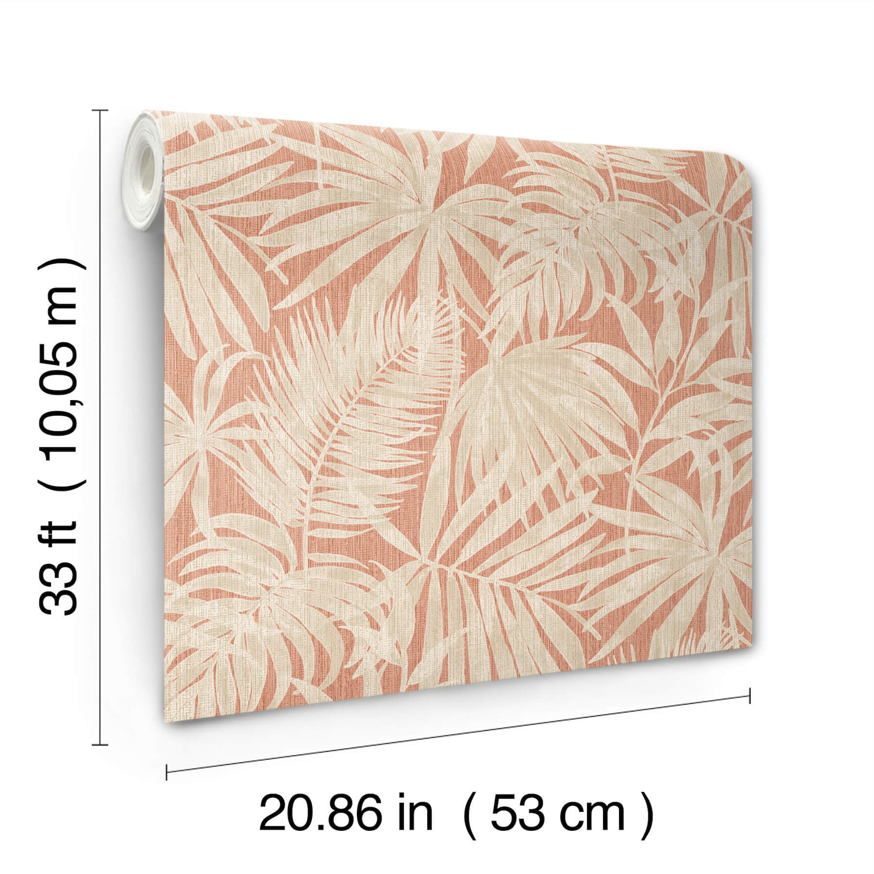 sonny-rust-fronds-wallpaper-york-wallcoverings-4191-83029 - York Wallcoverings Papel pintado