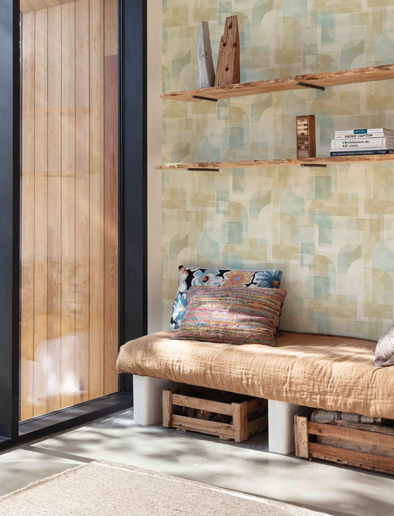 cassandra-teal-block-geometric-wallpaper-york-wallcoverings-4191-83031 - York Wallcoverings Papel pintado