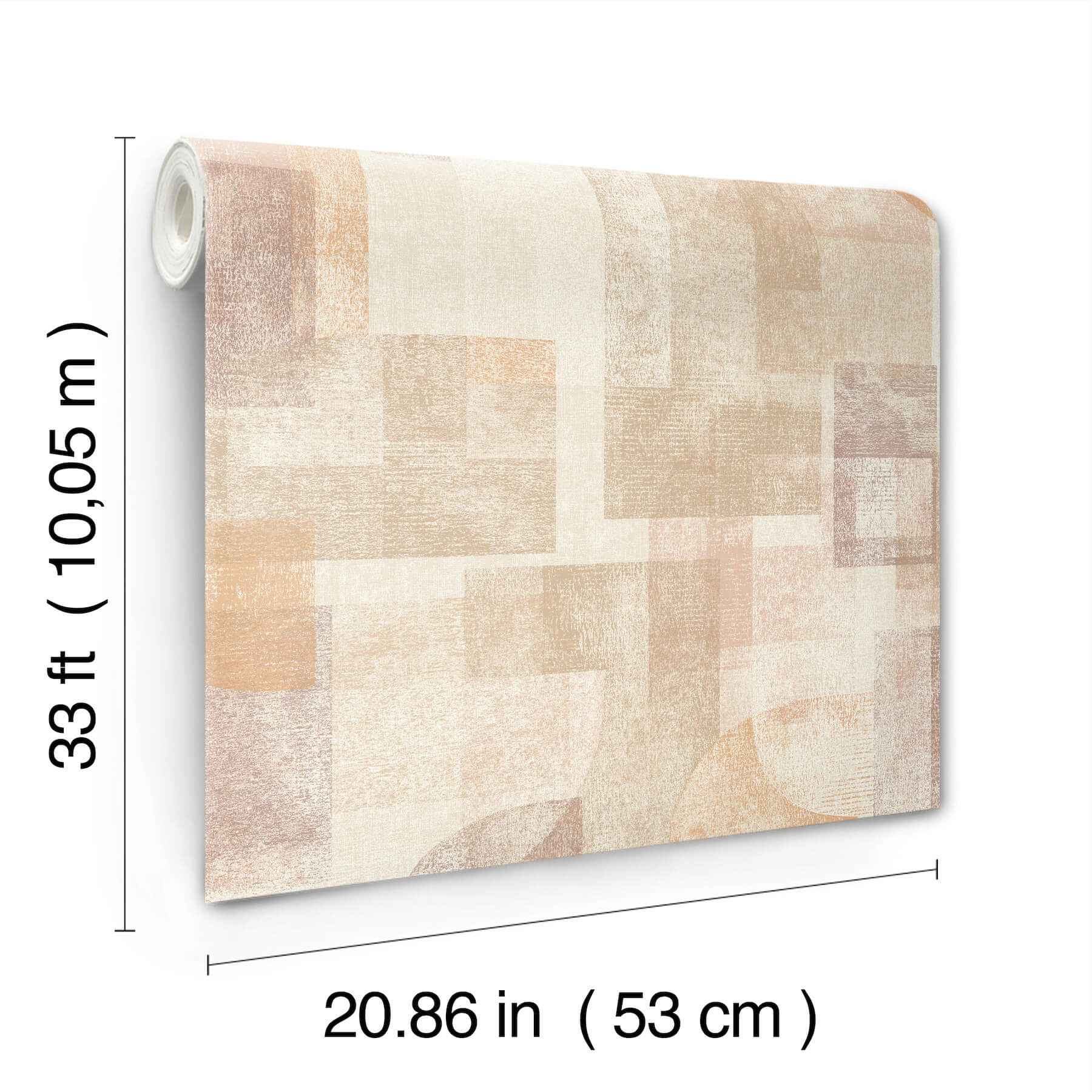 Cassandra Rust Block Geometric Wallpaper - York Wallcoverings - 4191-83033 - York Wallcoverings Wallpaper