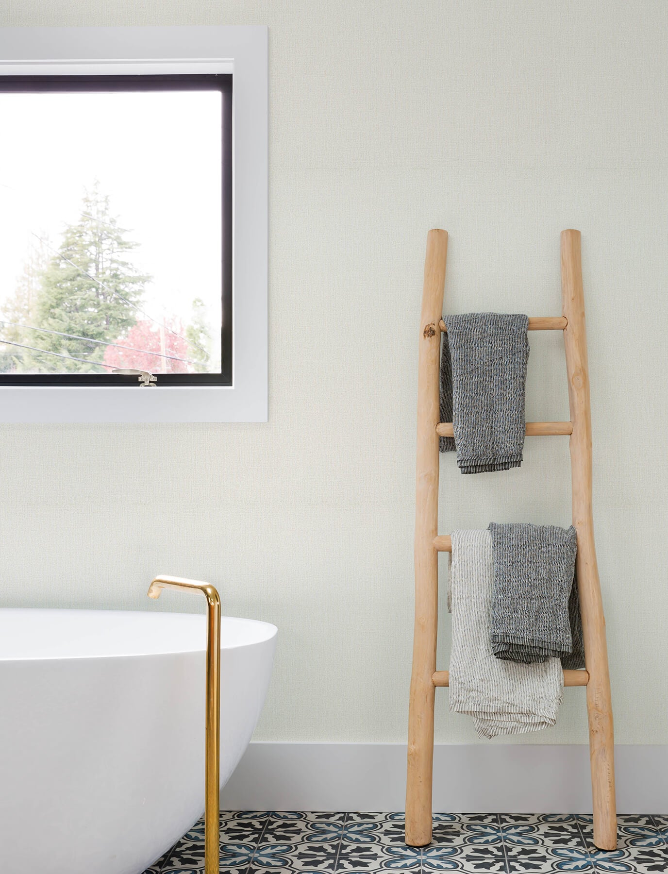 sonia-bone-faux-linen-wallpaper-york-wallcoverings-4191-83034 - York Wallcoverings Papel pintado