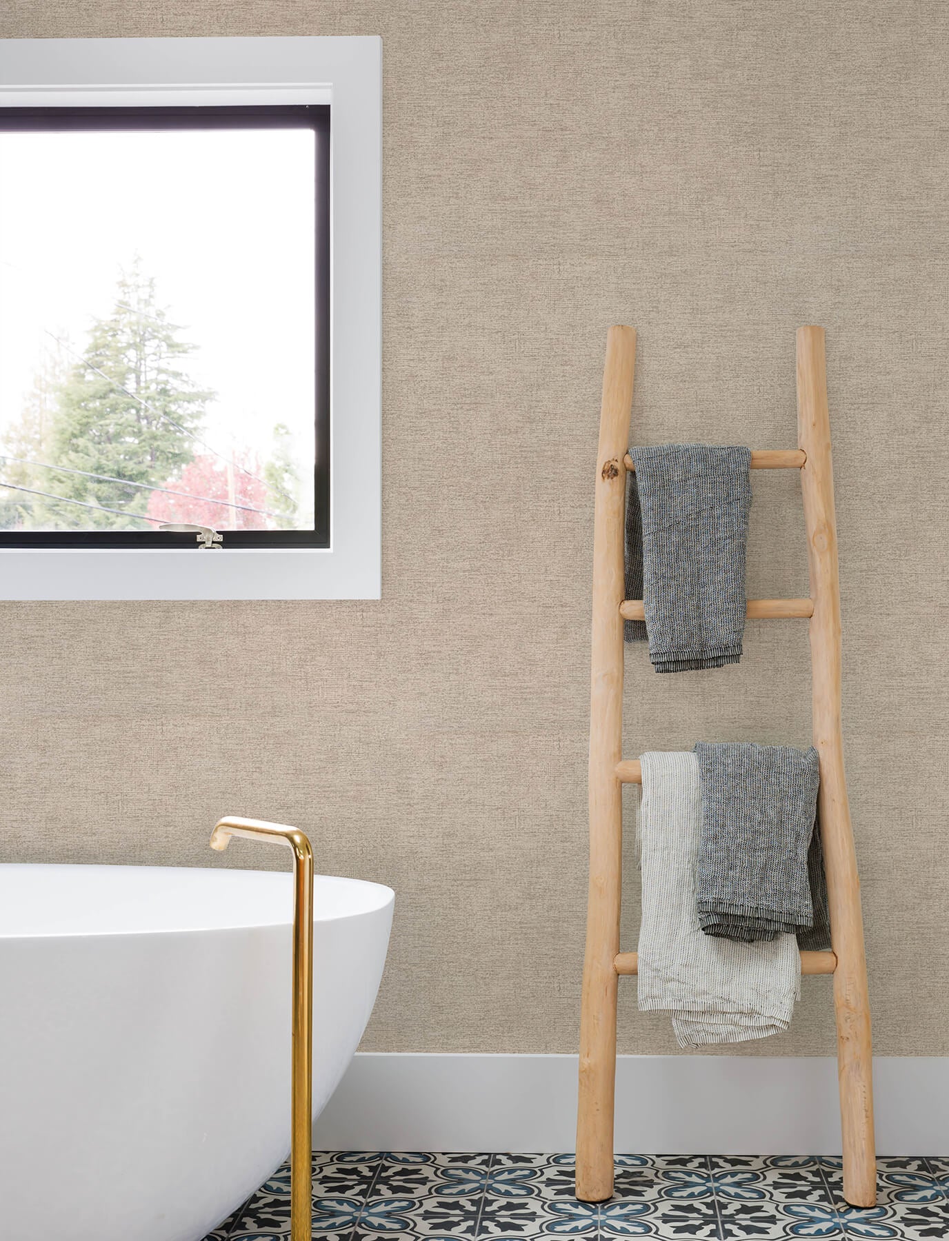 tansy-taupe-distressed-wallpaper-york-wallcoverings-4191-83040 - York Wallcoverings Wallpaper