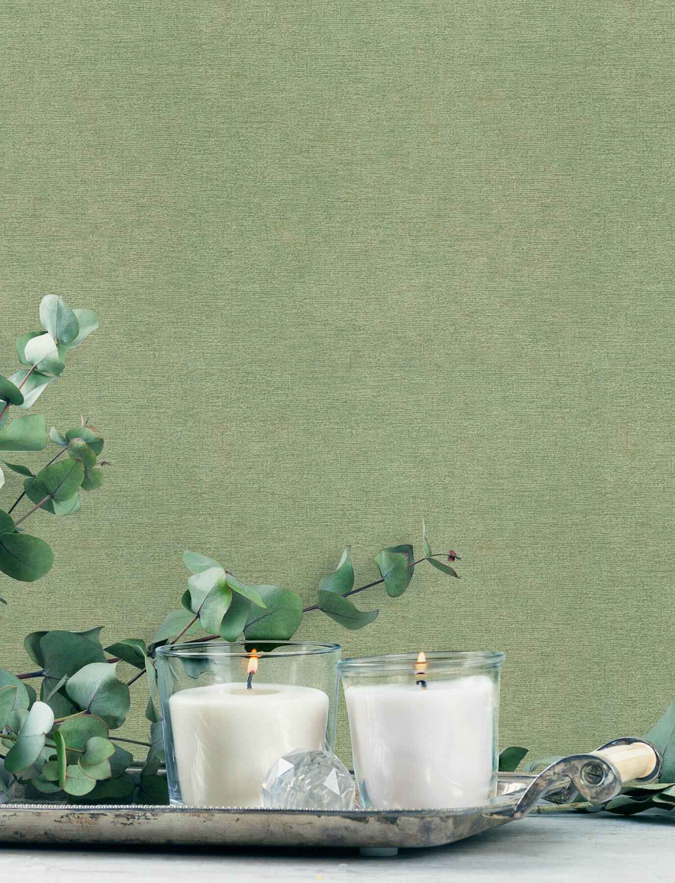 Tansy Green Distressed Wallpaper - York Wallcoverings - 4191-83041