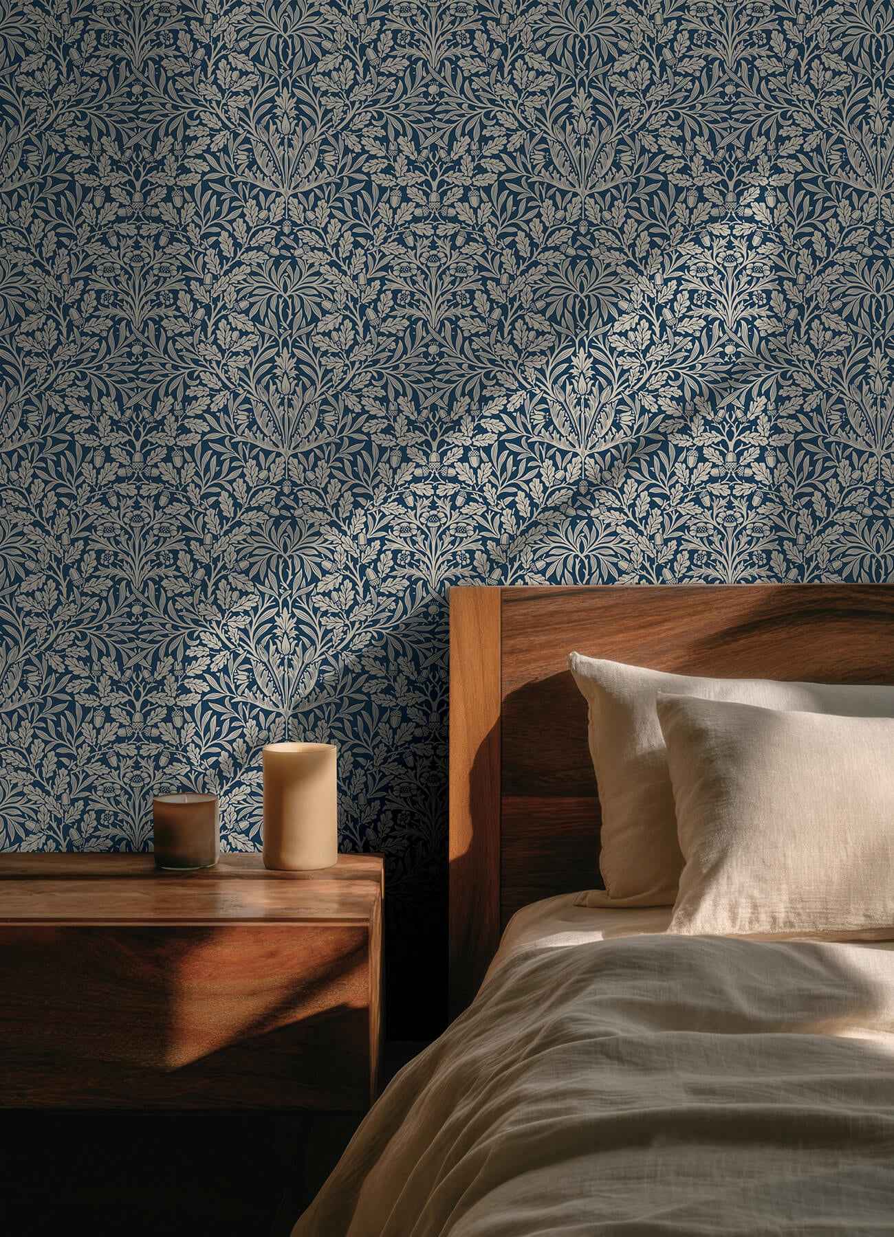 Acorn Indigo Peel and Stick Wallpaper - York Wallcoverings - MCS6586 - York Wallcoverings Wallpaper