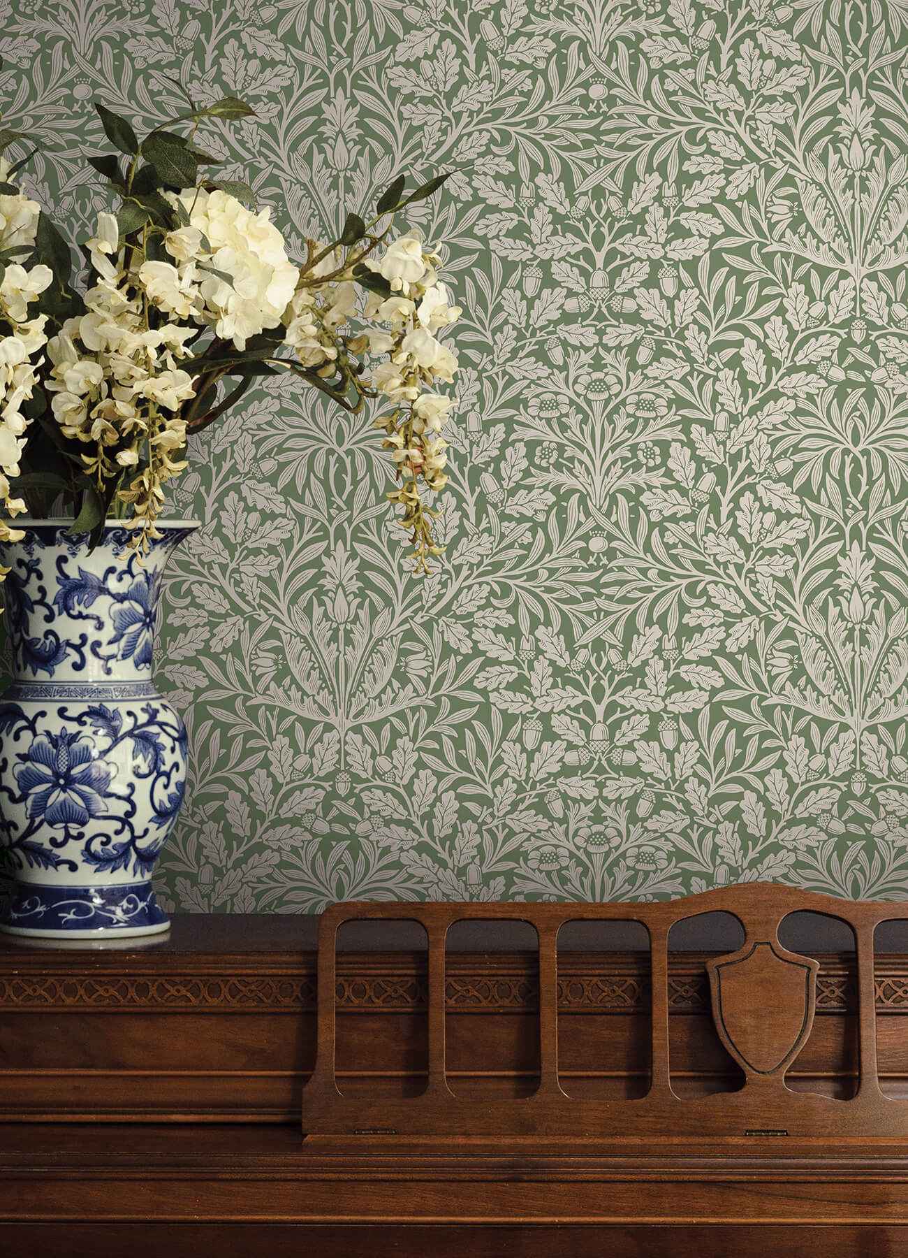 Acorn Forest Peel and Stick Wallpaper - York Wallcoverings - MCS6587 - York Wallcoverings Wallpaper