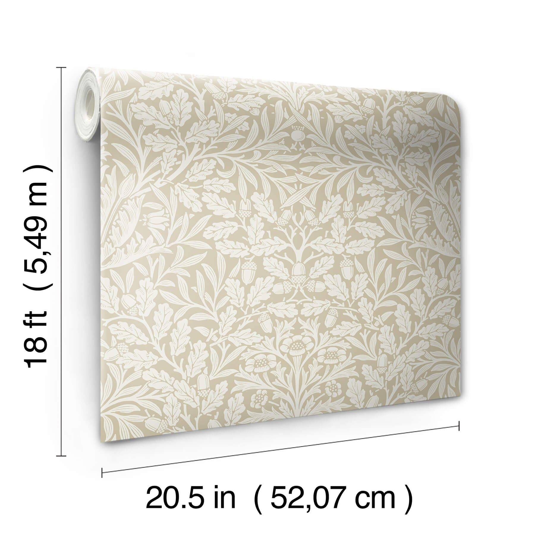 acorn-wheat-peel-and-stick-wallpaper-york-wallcoverings-mcs6589 - York Wallcoverings Wallpaper