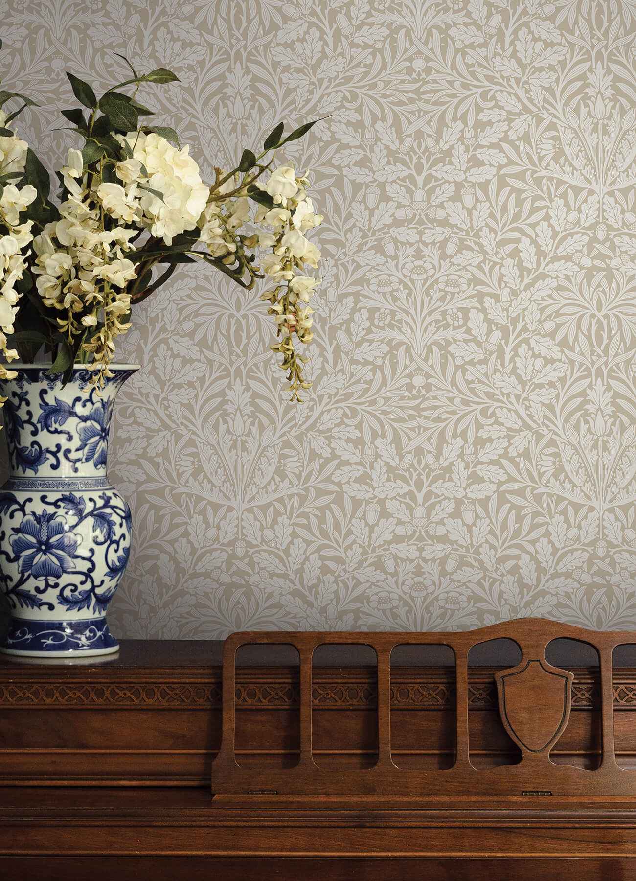 Acorn Wheat Peel and Stick Wallpaper - York Wallcoverings - MCS6589 - York Wallcoverings Wallpaper