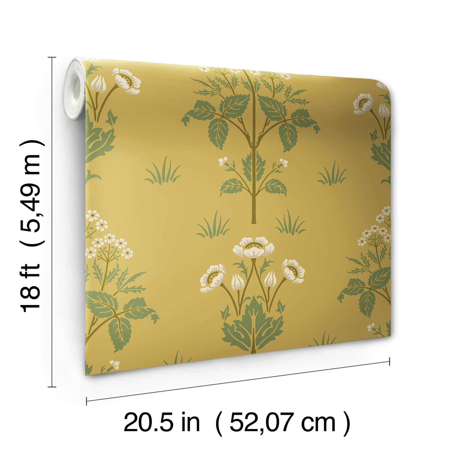 meadow-sweet-saffron-and-thyme-peel-and-stick-wallpaper-york-wallcoverings-mcs6607 - York Wallcoverings Wallpaper