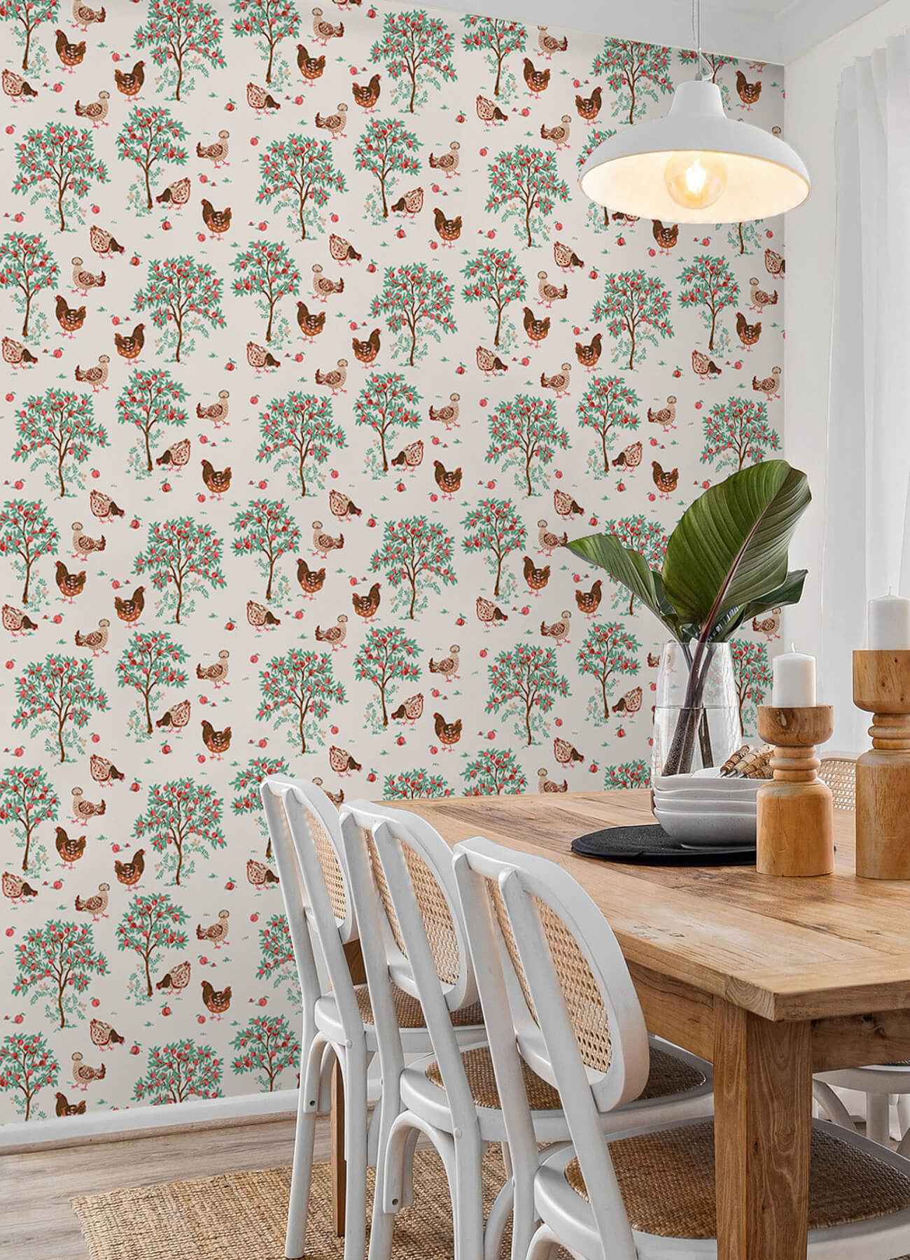 Hen House Linen Peel and Stick Wallpaper - York Wallcoverings - PFS6561 - York Wallcoverings Wallpaper